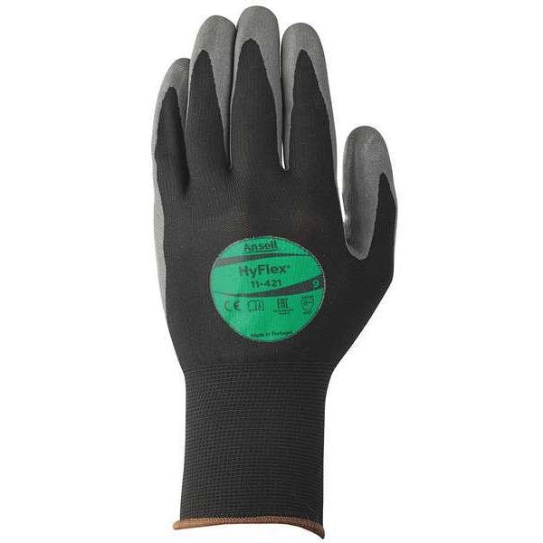 Guantes recubiertos resistentes a cortes Ansell, Nivel de corte A1, 13 ga, negros, 9 - 11-421