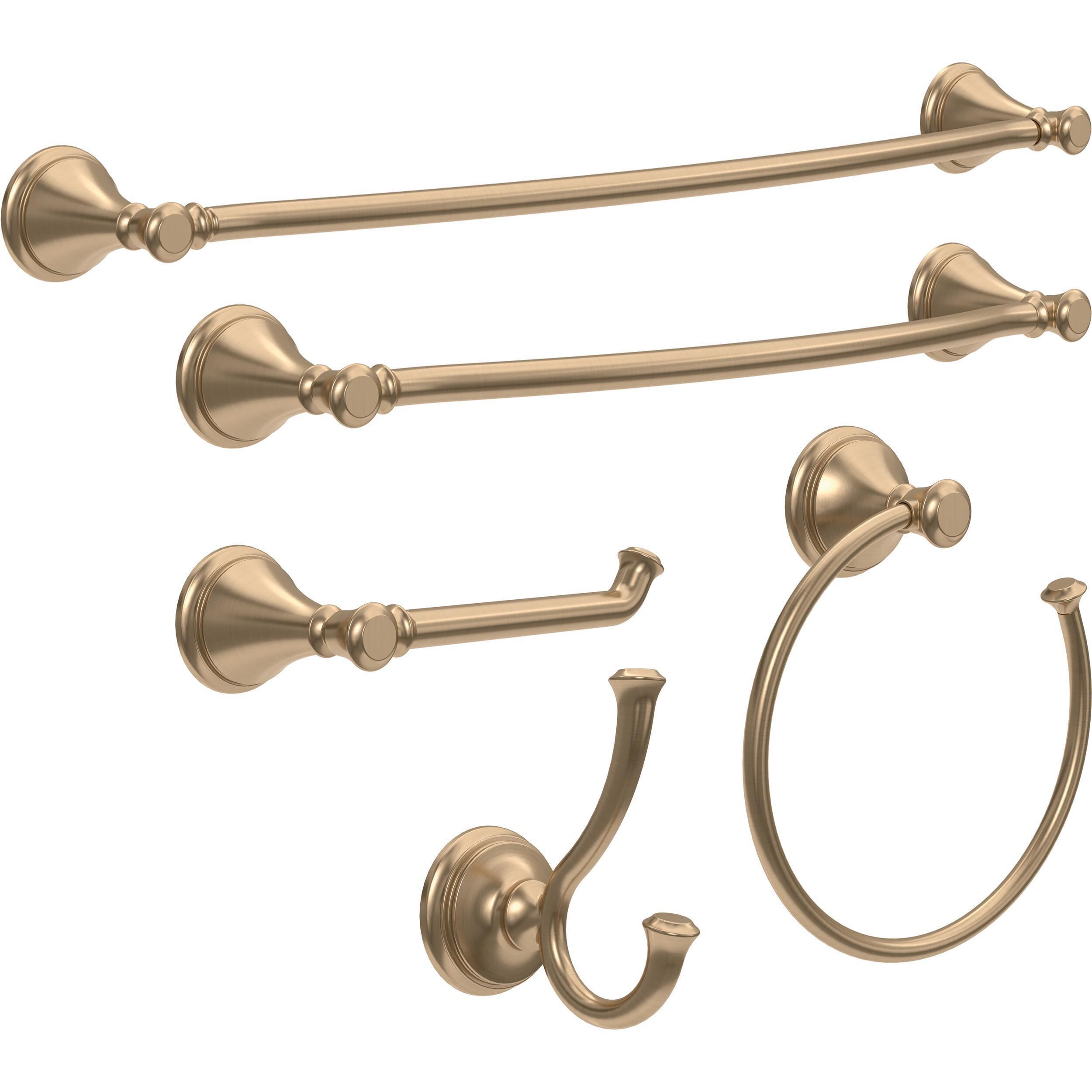Aro para toalla individual de montaje en pared en bronce champan Delta Cassidy 79746-CZ