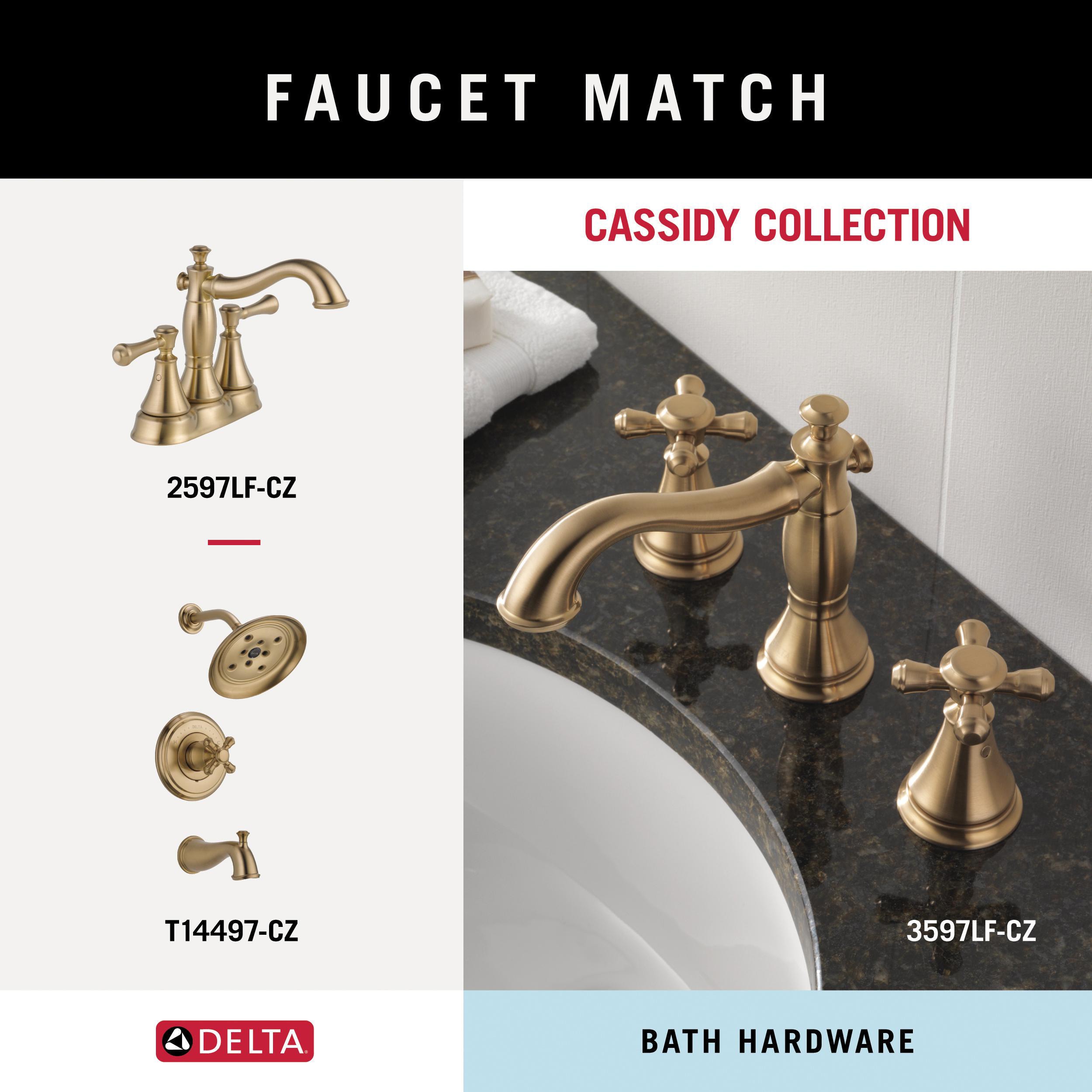 Aro para toalla individual de montaje en pared en bronce champan Delta Cassidy 79746-CZ