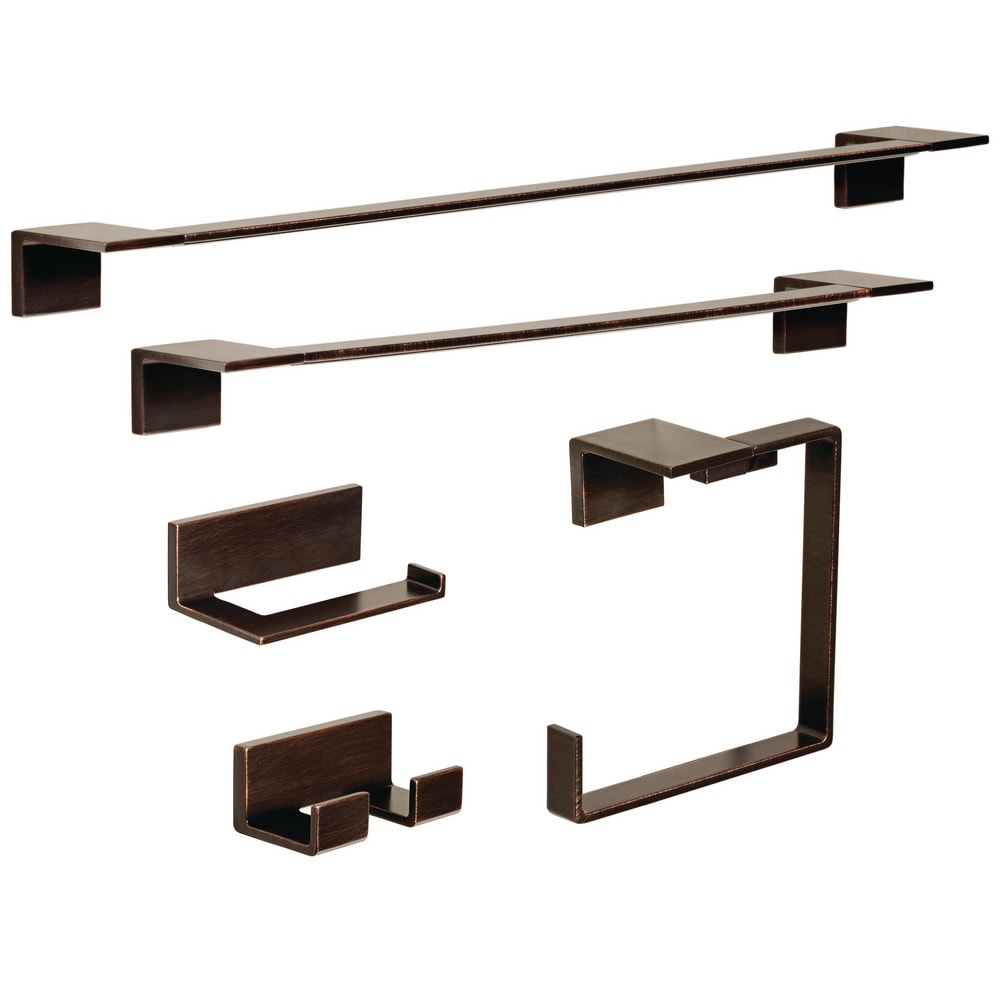 Aro de Toalla Individual para Montar en Pared en Bronce Veneciano Delta Vero 77746-RB