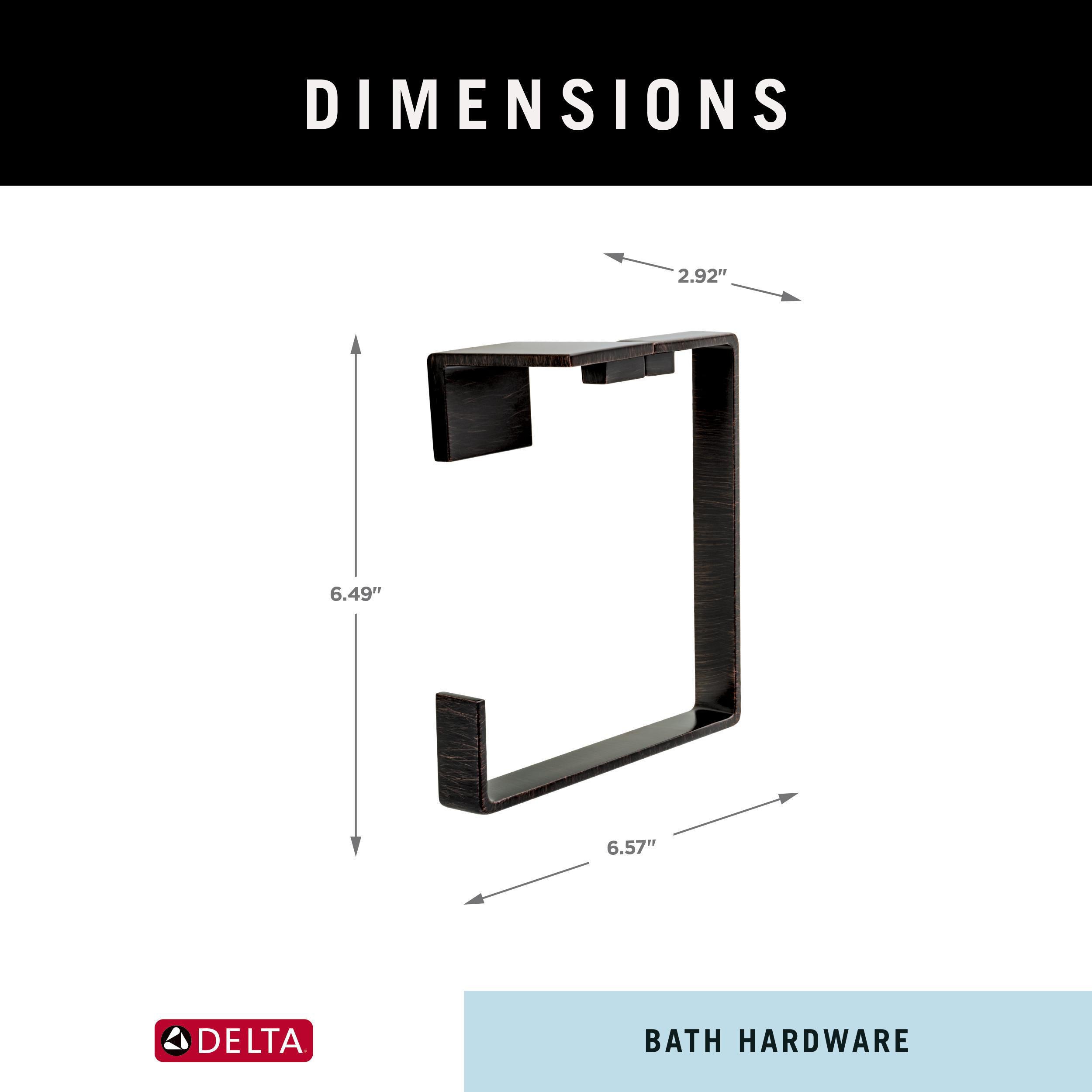 Aro de Toalla Individual para Montar en Pared en Bronce Veneciano Delta Vero 77746-RB
