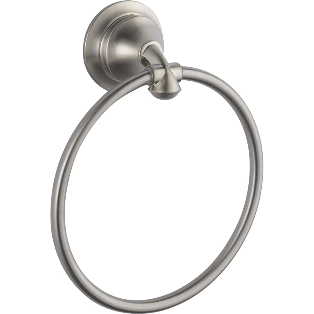 Anillo para toallas individual de montaje en pared de acero inoxidable Delta Linden en acabado brillante