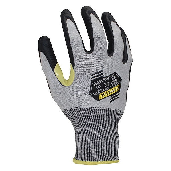 Guantes recubiertos resistentes a cortes Ironclad Performance Wear, Nivel de corte A3, calibre 18, gris, talla L (9) - KKC3FN-04-L