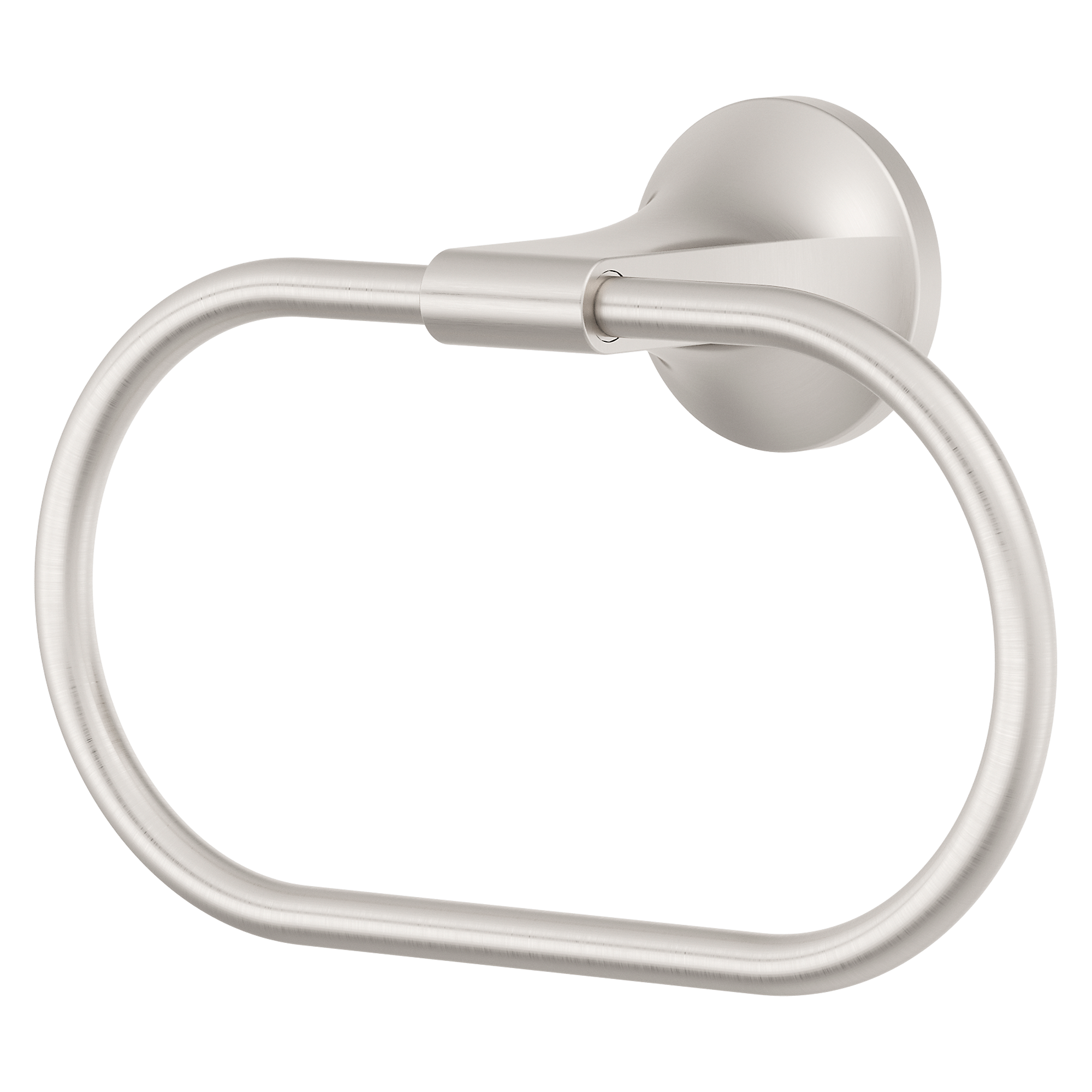 Soporte de toalla de pared individual en níquel cepillado con protección contra manchas, estilo moderno Pfister Pfirst