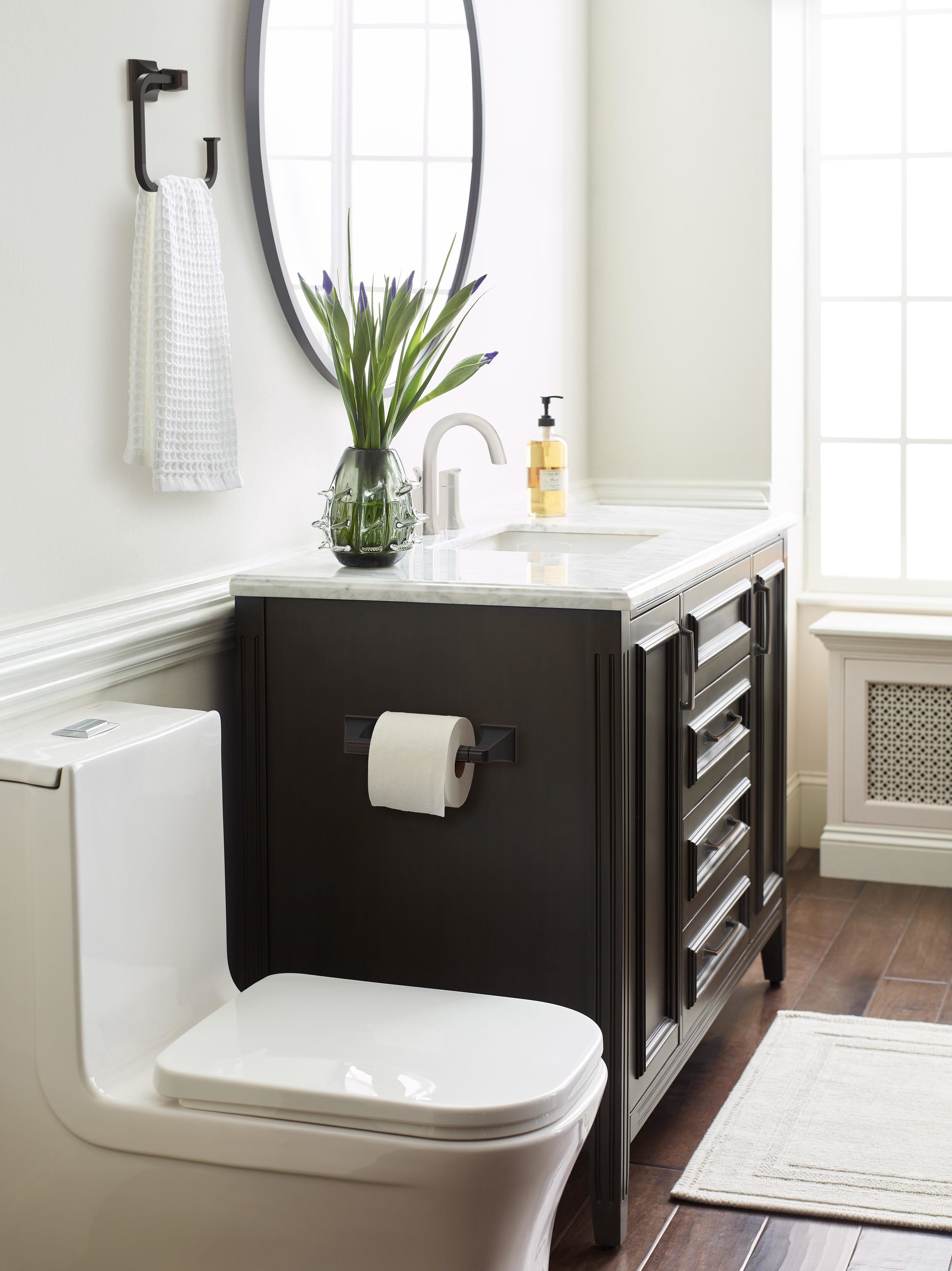 Amerock Mulholland Soporte de Toalla Individual de Bronce en Acabado Aceitado BH36022ORB