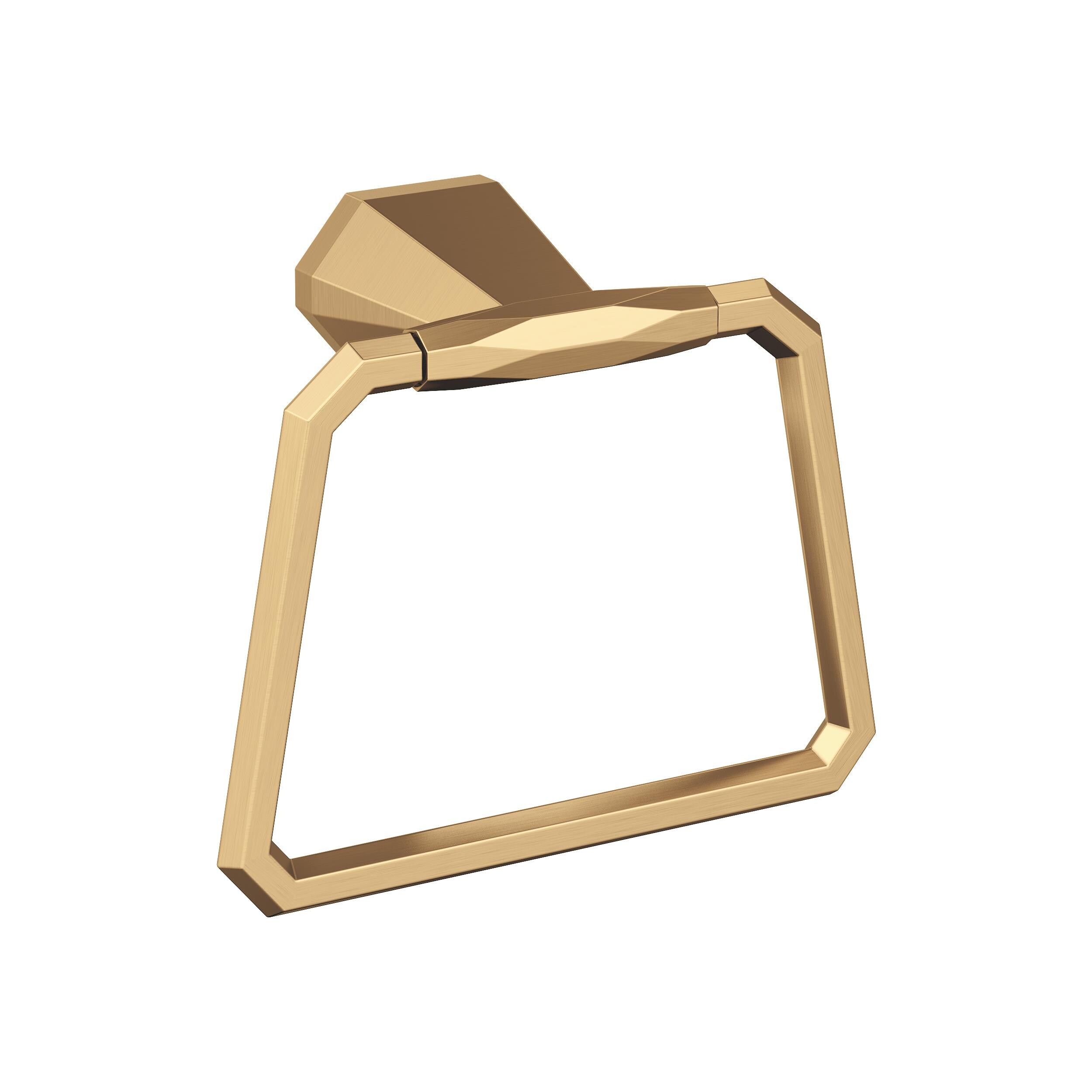 Aro para toalla individual de montaje en pared en bronce Champagne St. Vincent de Amerock BH36042CZ.