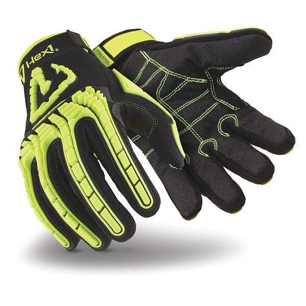 Guantes Hexarmor de Alta Visibilidad Resistentes al Corte con Impacto, Nivel de Corte A1, Negro, 2XL - 2131-XXL (11)