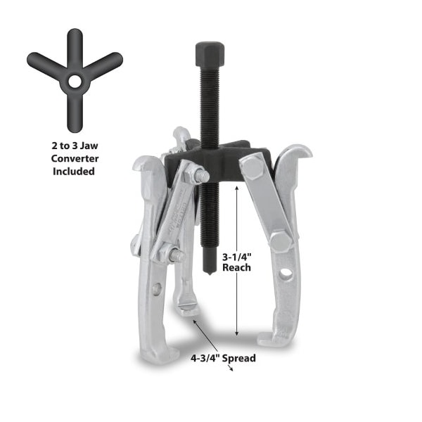 Performance Tool 2 Jaw Gear Puller 3 1/4 In X 4 3/4 In Gear Puller-2 J, W87123 - W87123