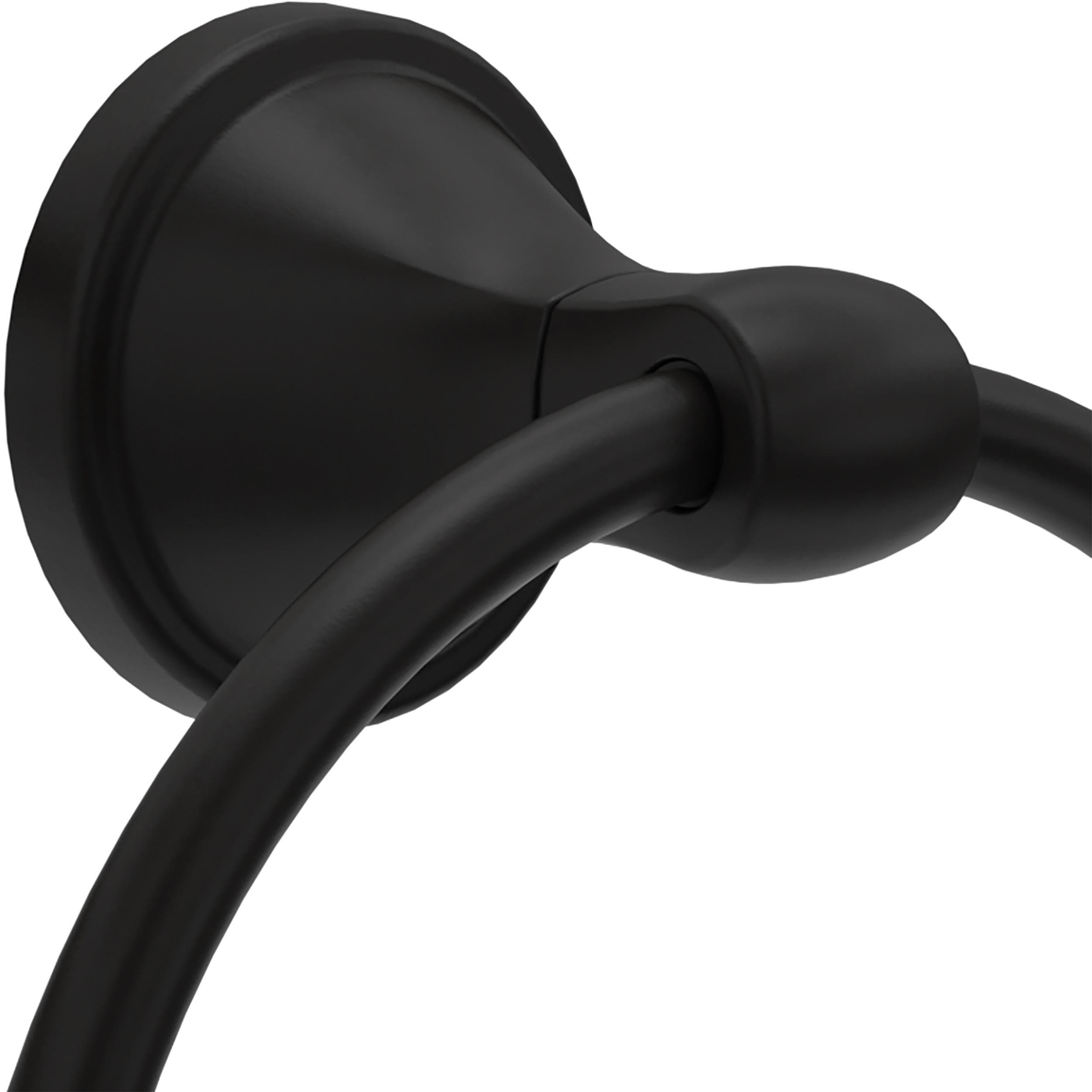 Aro individual para toalla de montaje en pared negro mate Delta Becker BCK46-MB