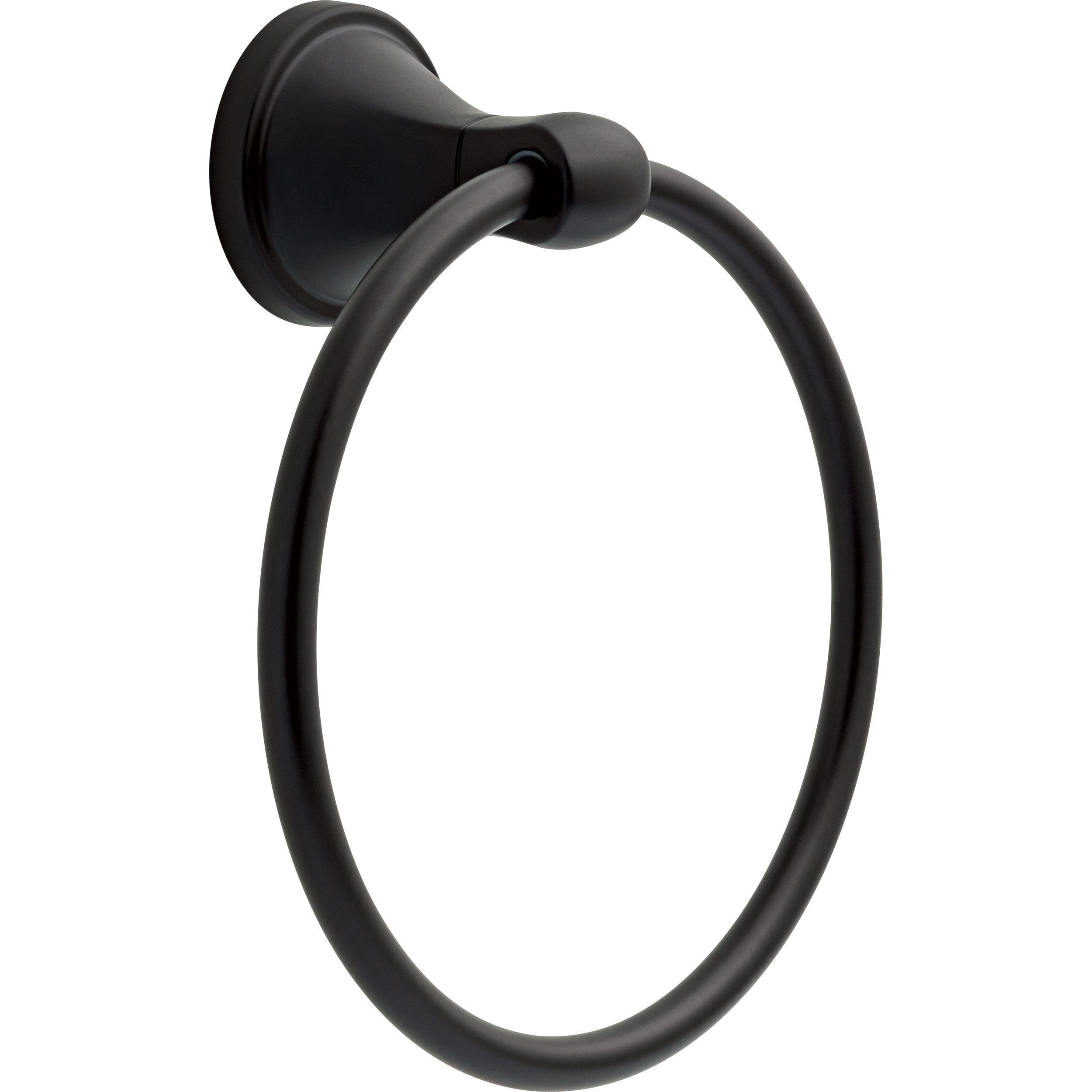 Aro individual para toalla de montaje en pared negro mate Delta Becker BCK46-MB