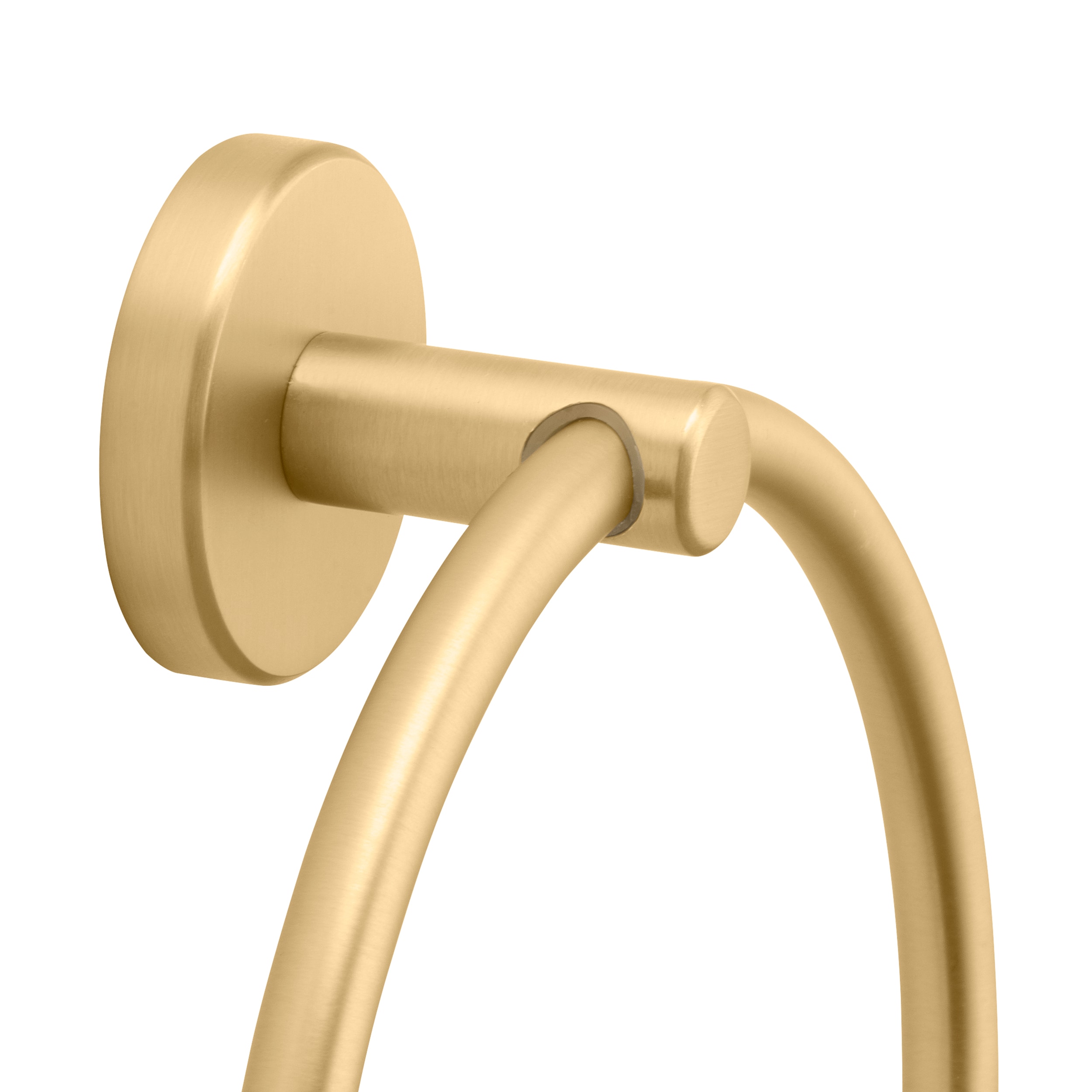 Soporte para toalla individual de pared en acabado dorado cepillado Harlow de allen + roth