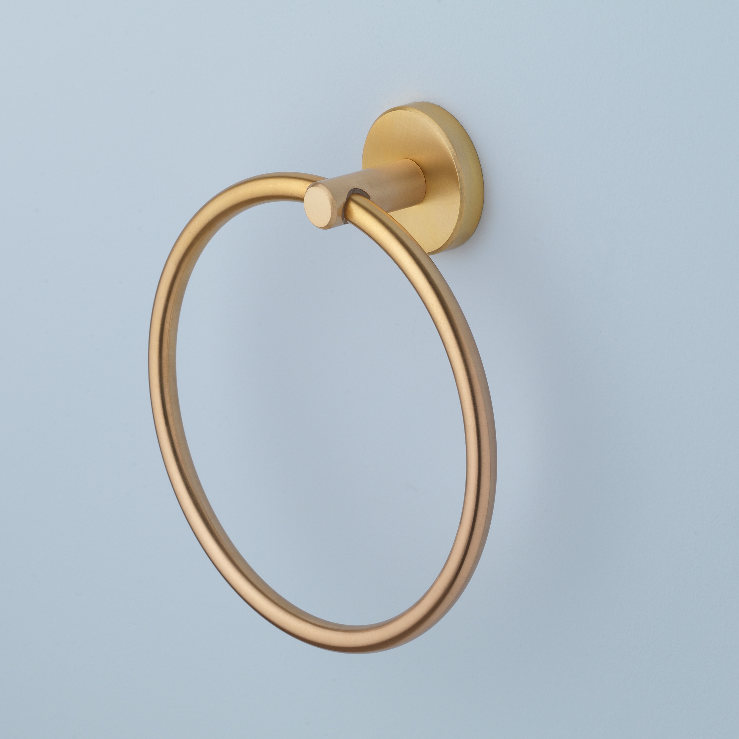 Soporte para toalla individual de pared en acabado dorado cepillado Harlow de allen + roth
