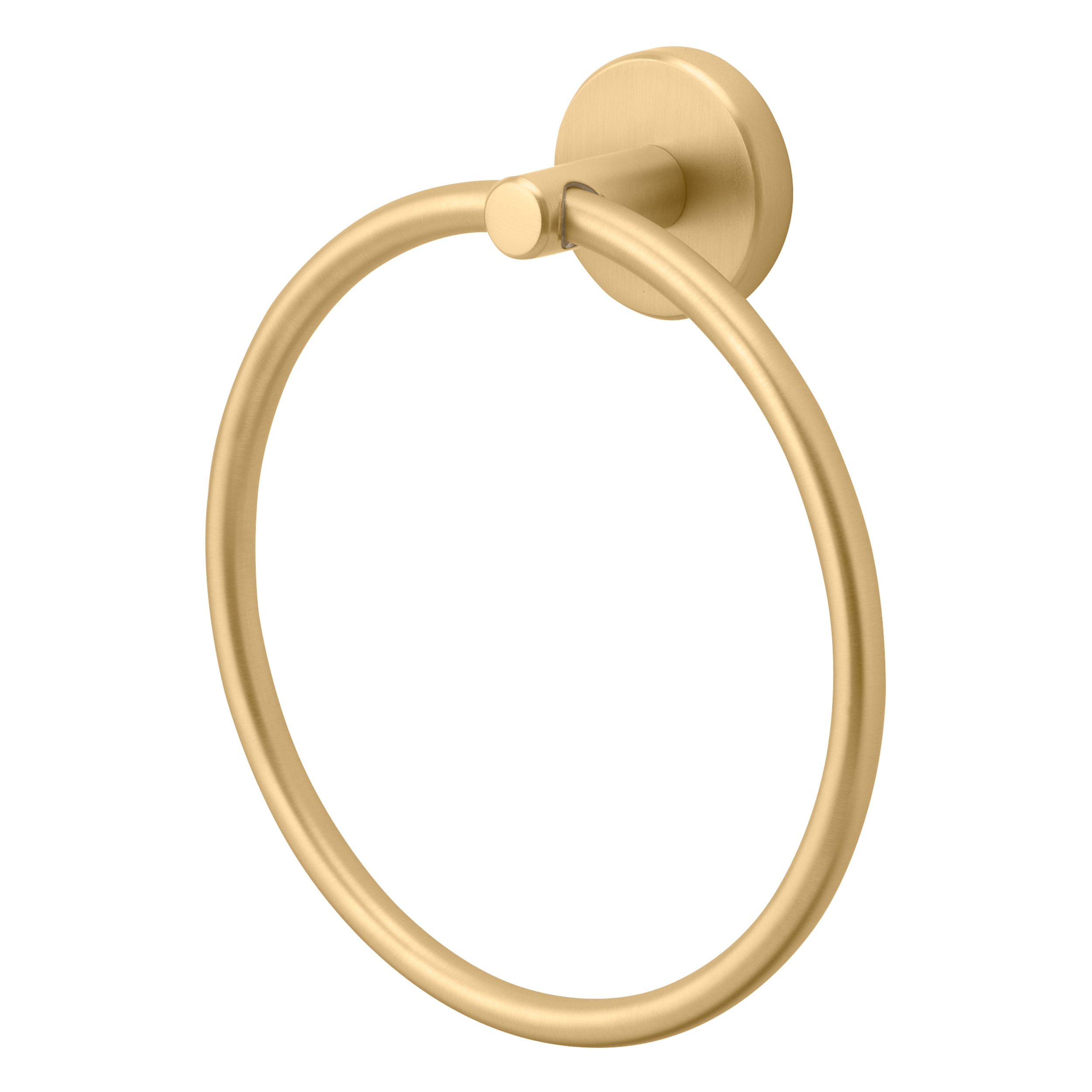 Soporte para toalla individual de pared en acabado dorado cepillado Harlow de allen + roth