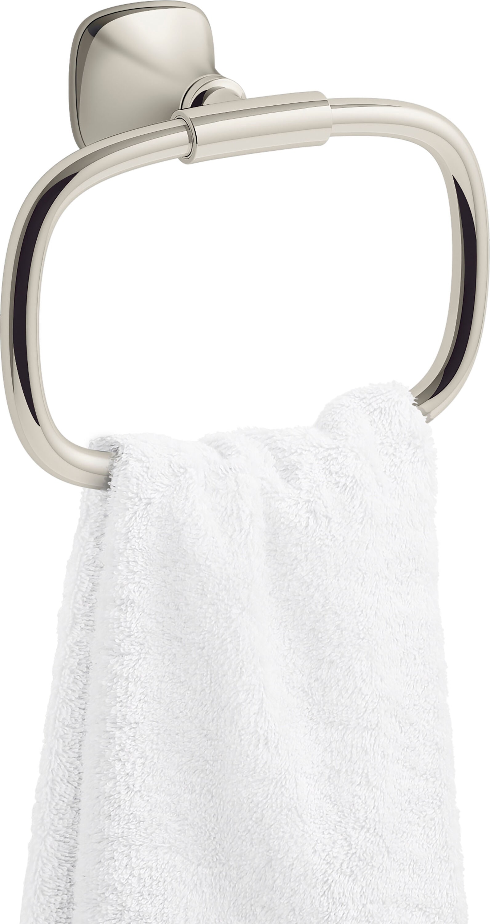 Soporte de toalla individual para montaje en pared en níquel pulido vibrante Rill de KOHLER R28011-SN
