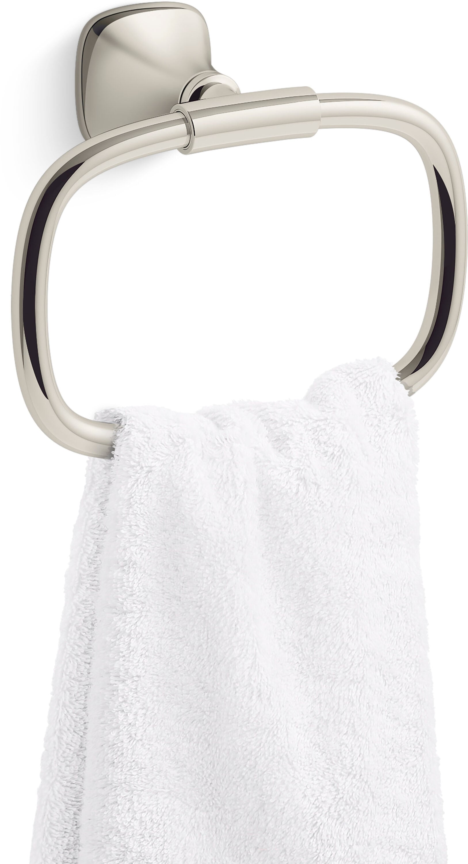 Soporte de toalla individual para montaje en pared en níquel pulido vibrante Rill de KOHLER R28011-SN