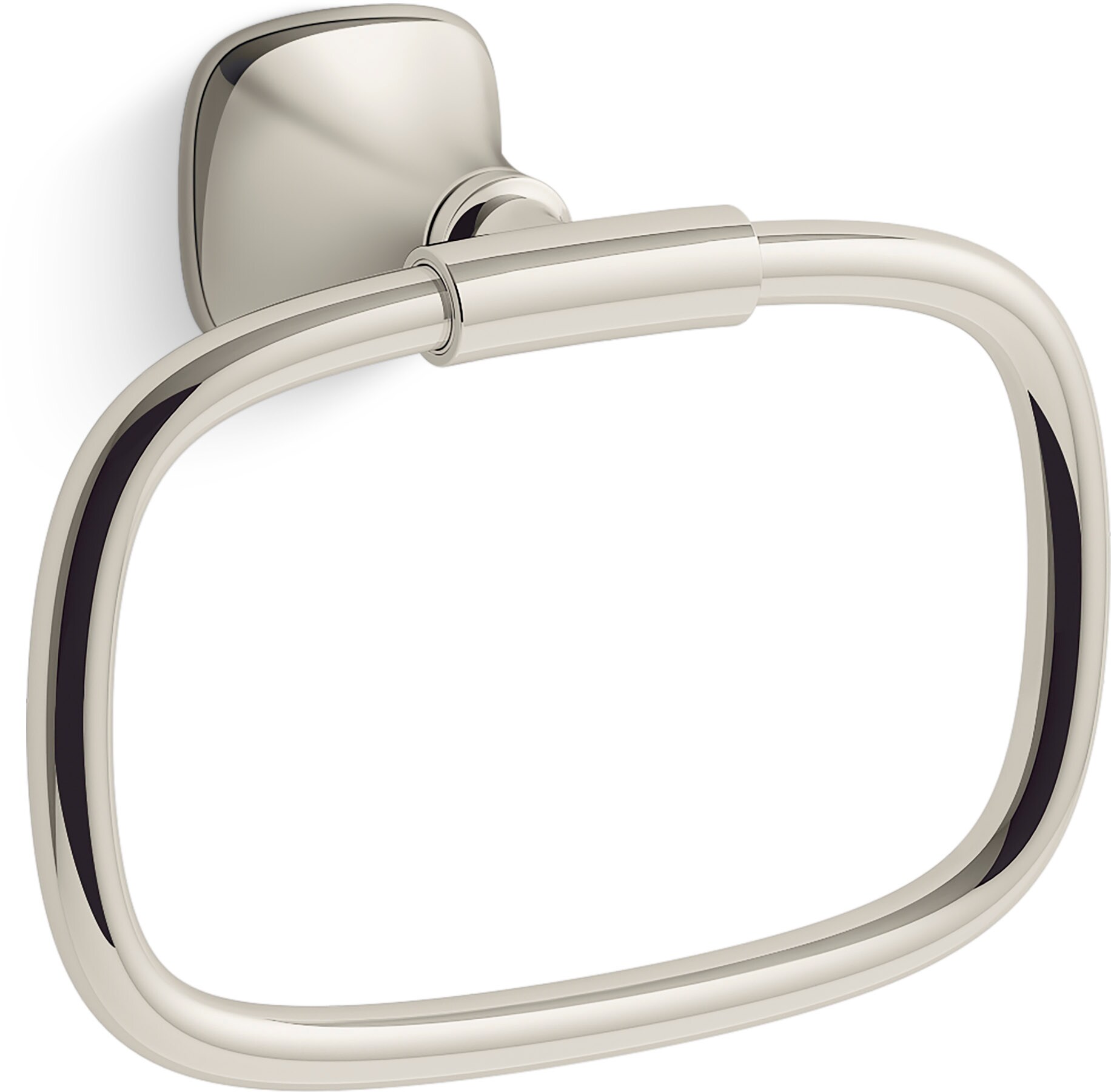 Soporte de toalla individual para montaje en pared en níquel pulido vibrante Rill de KOHLER R28011-SN