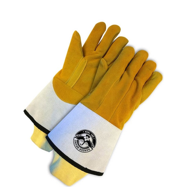 Guante de soldadura Bdg TIG de piel de ciervo dividida con Kevlar y puño tejido forrado, talla S - 64-9-1141KW-9