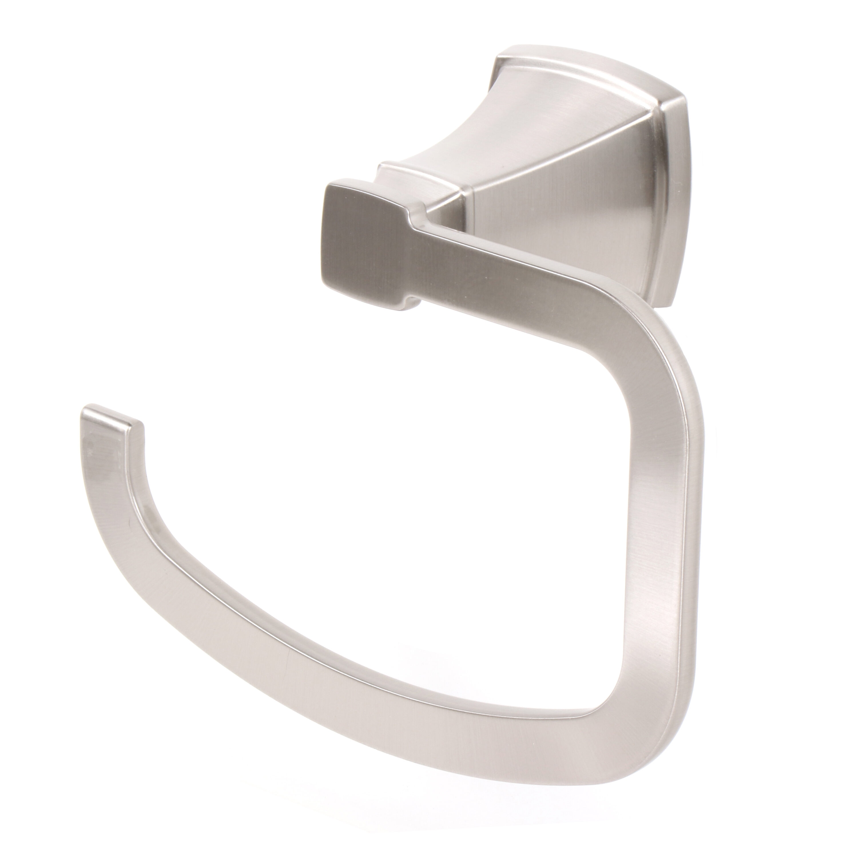 Soporte de toalla individual para montaje en pared en níquel cepillado Chesler de allen + roth