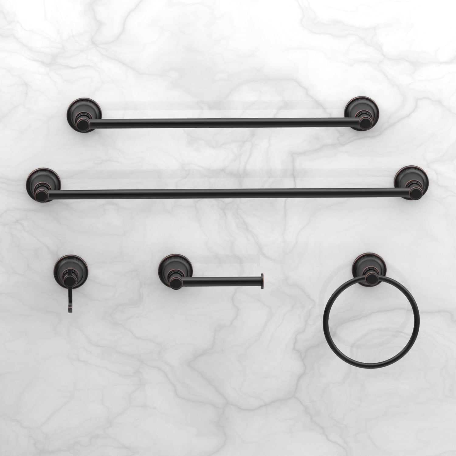 Aro para Toalla de Pared en Bronce Frotado con Aceite Townley de allen + roth