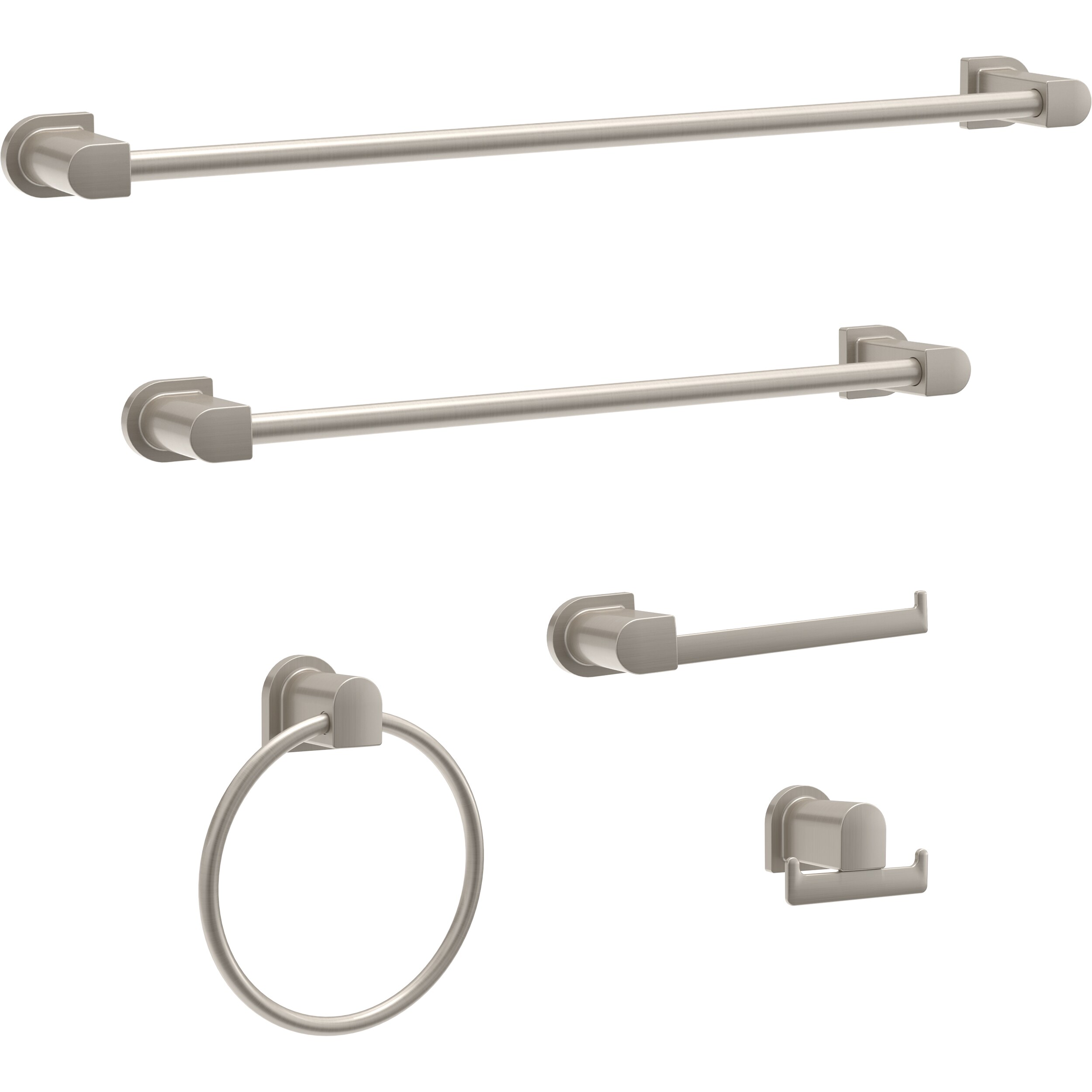 Soporte de Toalla Sencillo para Pared en Níquel Cepillado Peerless Xander PA319-BN