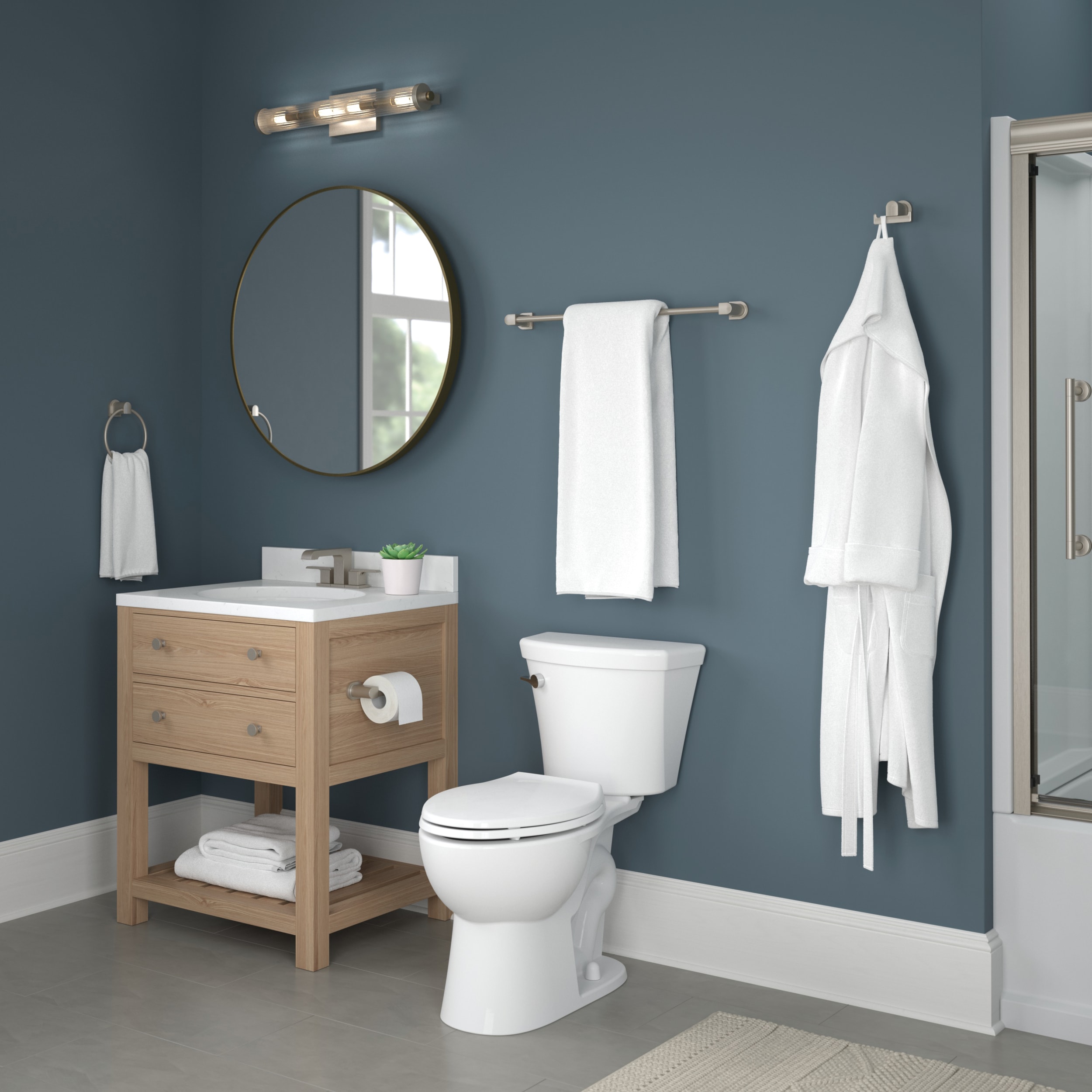 Soporte de Toalla Sencillo para Pared en Níquel Cepillado Peerless Xander PA319-BN