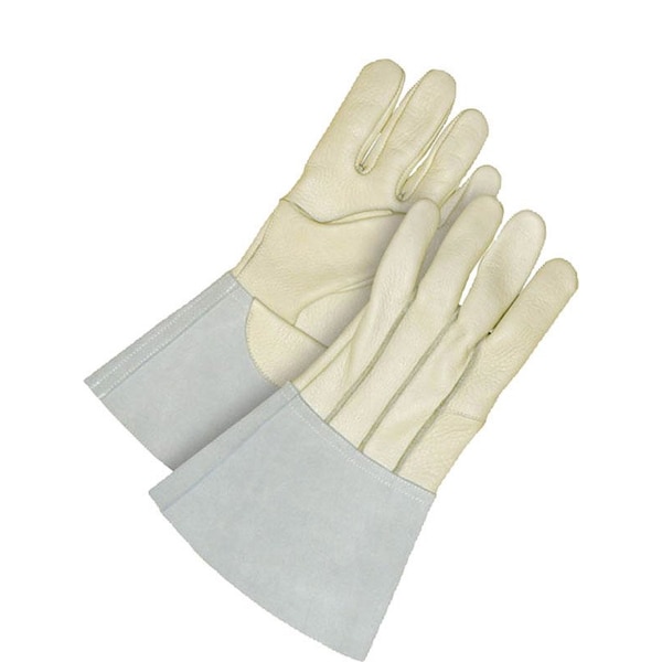 Guante de uso general de cuero de vaca con grano Bdg Gauntlet, Talla M - 63-1-1270-M