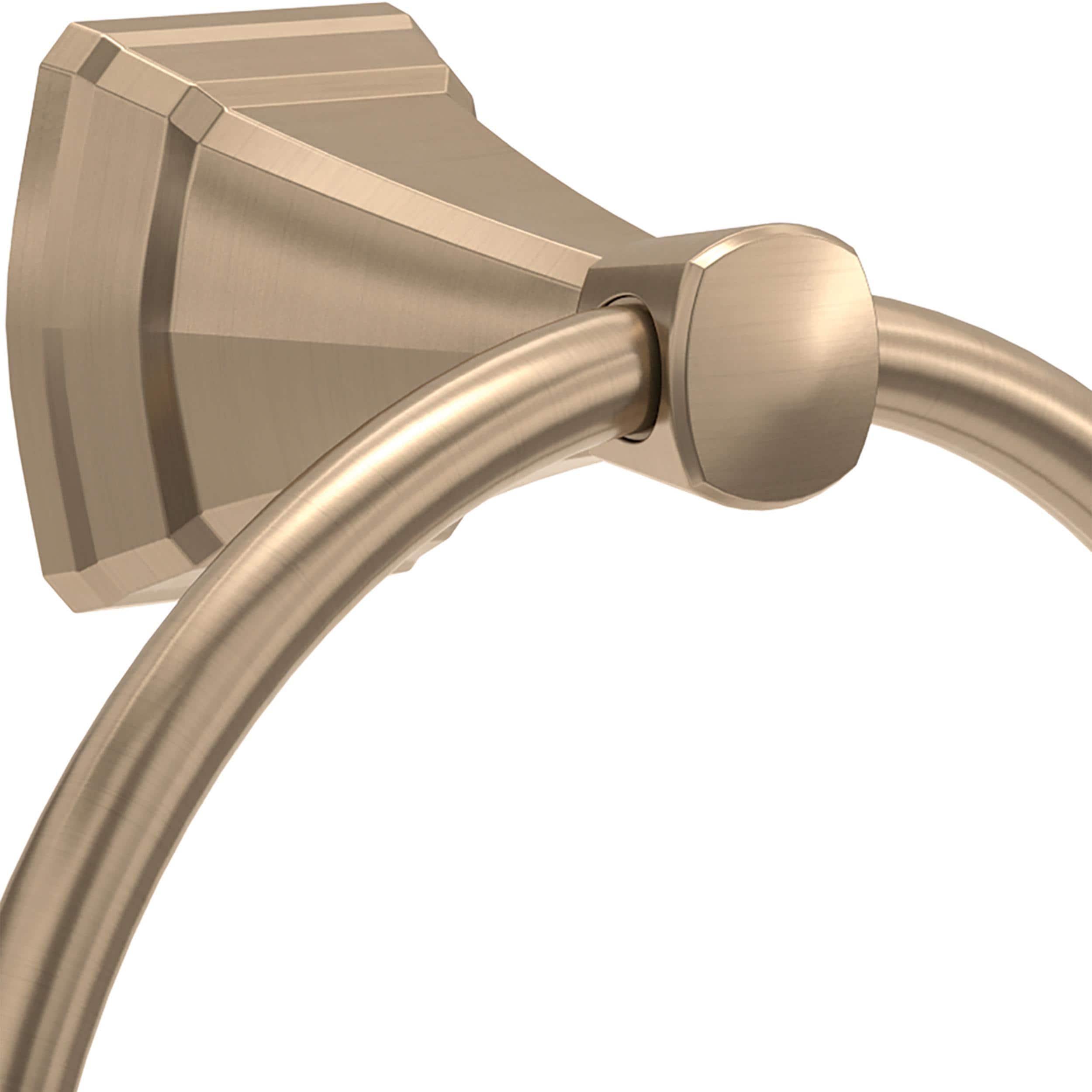 Aro de toalla individual para montaje en pared en bronce champagne de Delta Knoxville