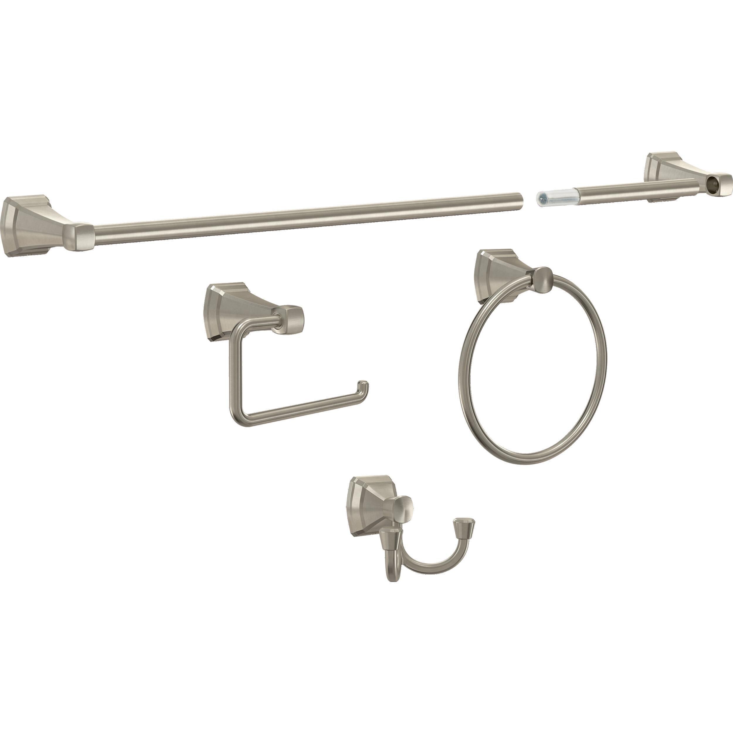 Argolla para toalla individual de montaje en pared en níquel cepillado SpotShield de Delta Knoxville KNX46-DN