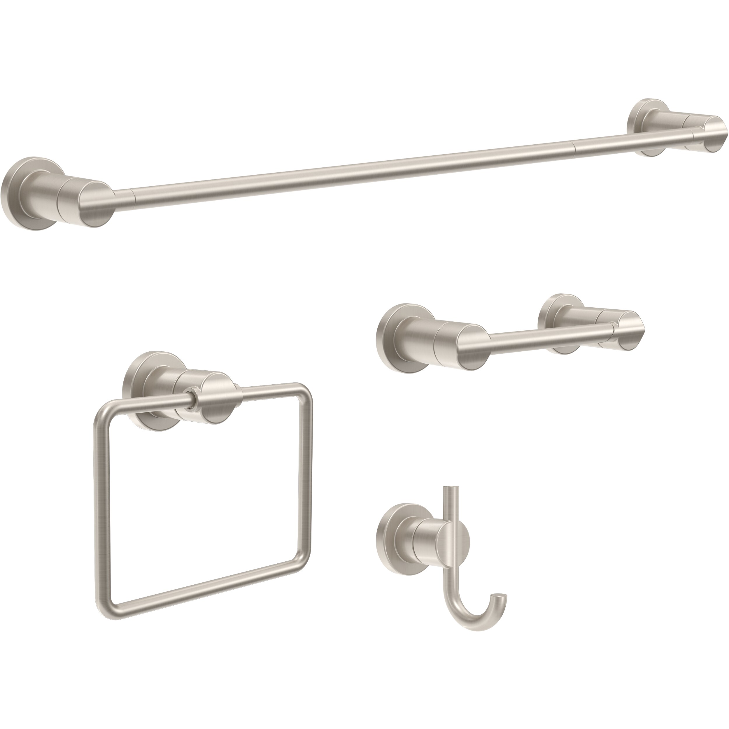Soporte para toalla individual de montaje en pared en níquel cepillado SpotShield de Delta Nicoli NIC46-DN