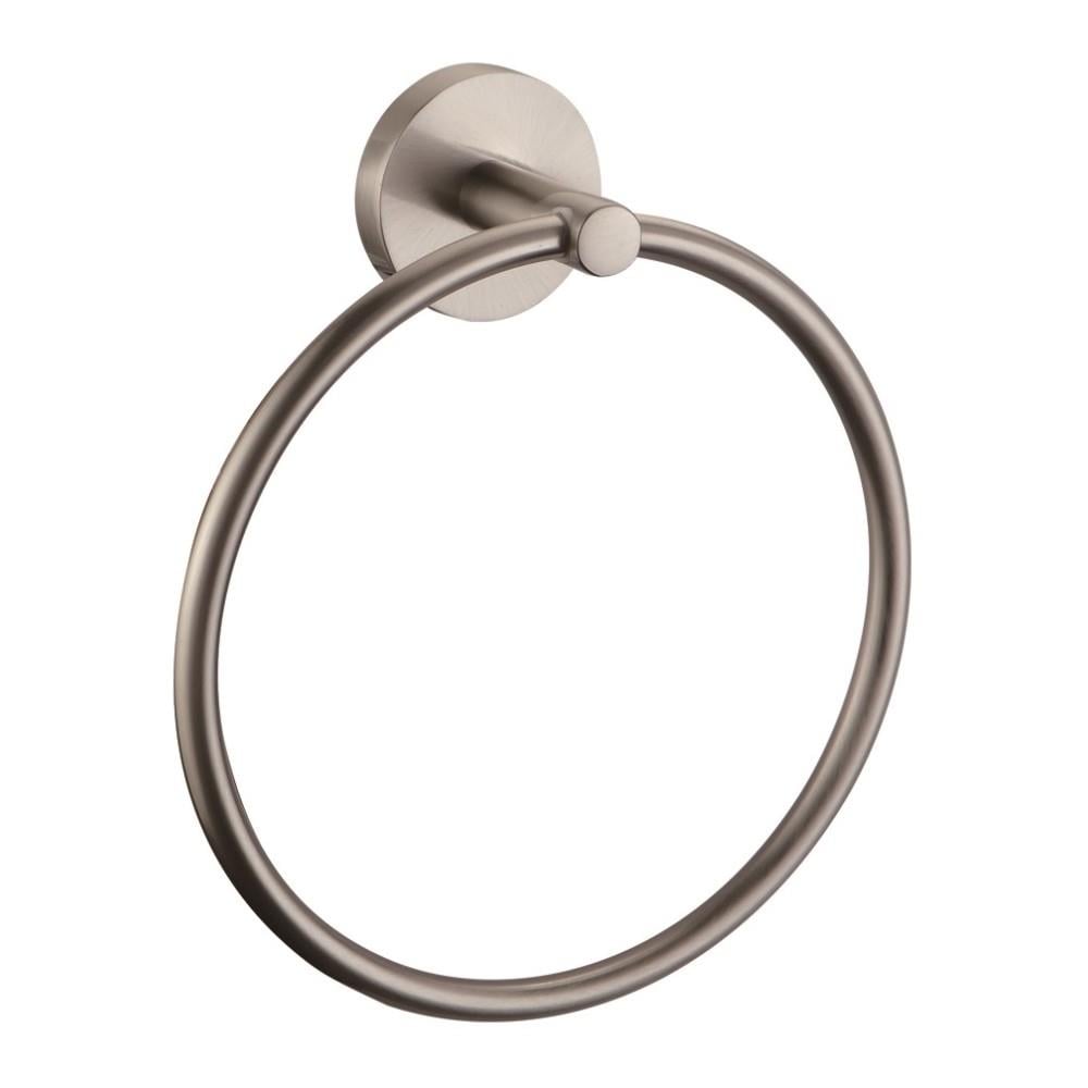 Anillo Individual para Toalla de Montaje en Pared de Níquel Satinado de Design House Graz 558353