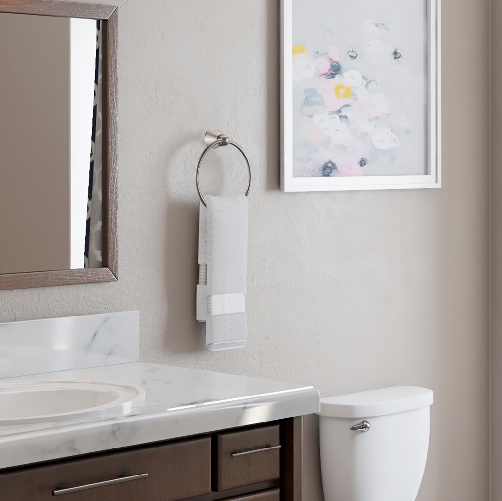 Aro para Toalla de Pared en Níquel Satinado de Design House Kassel