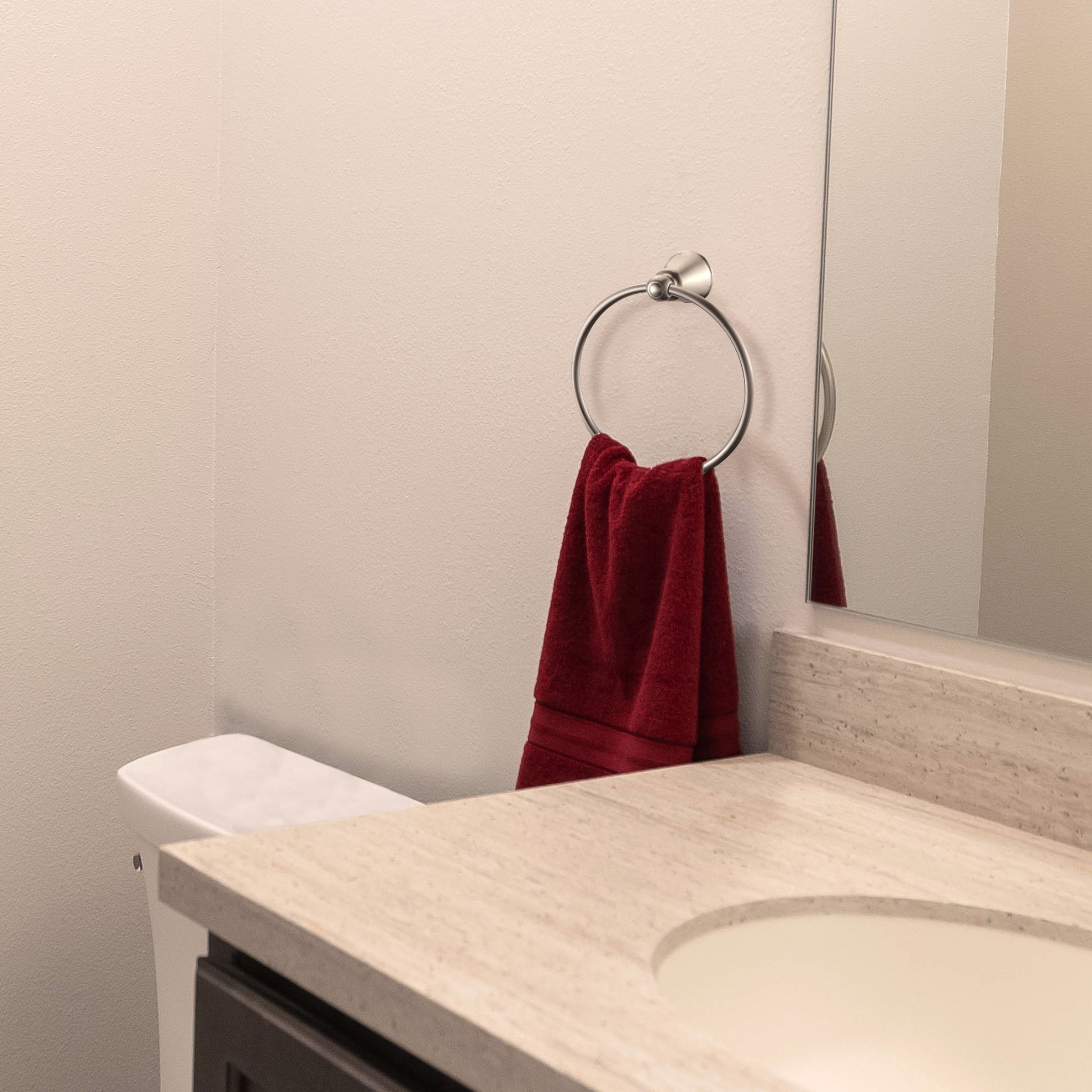 Aro para Toalla de Pared en Níquel Satinado de Design House Kassel
