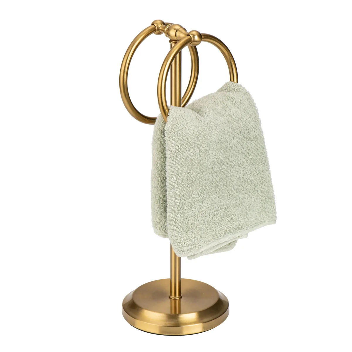 Soporte doble para toallas de mostrador dorado sin soporte de J&V TEXTILES 3264-GD