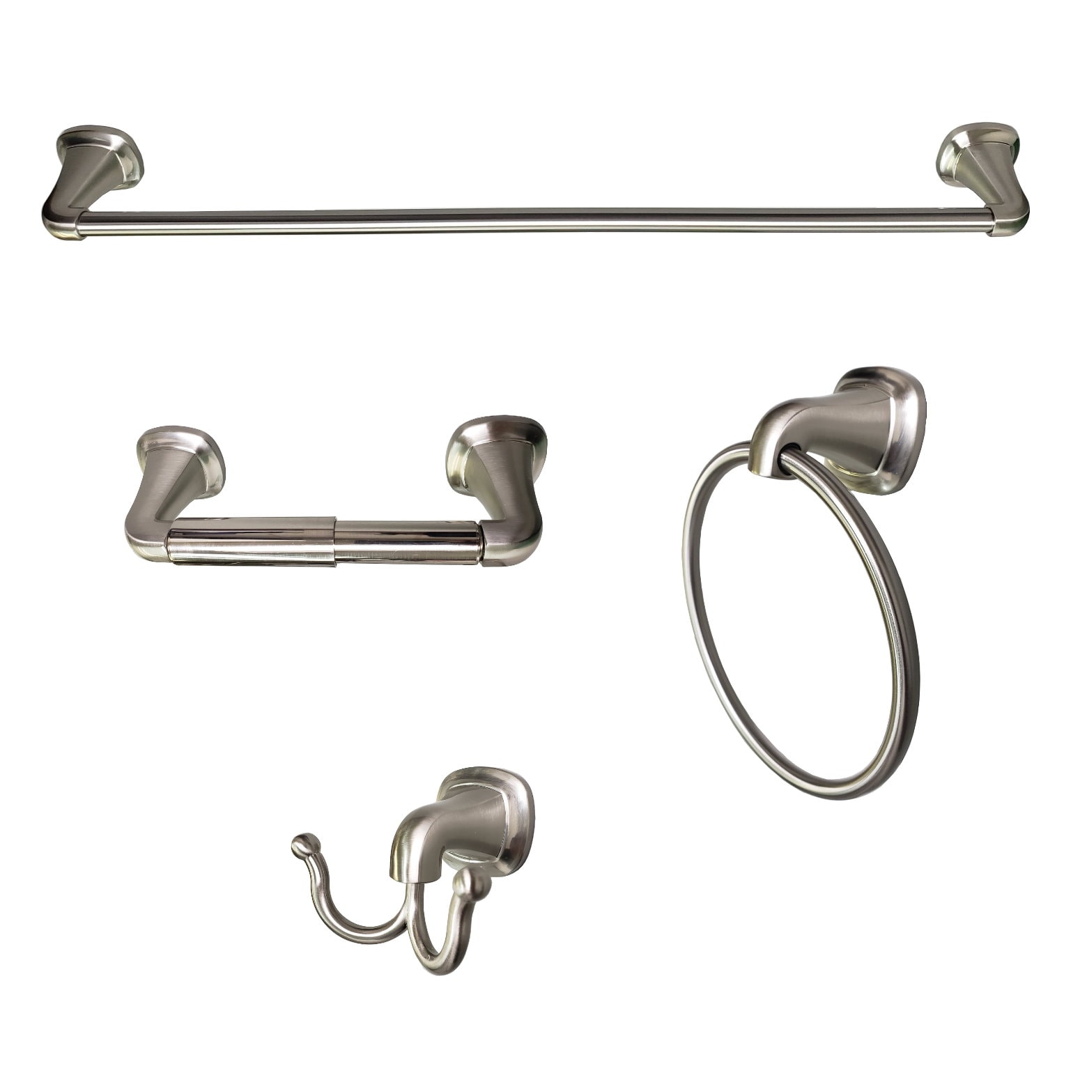 Arista Soporte de Toalla Individual en Níquel Satinado Belding - BA5702-TRG-SN