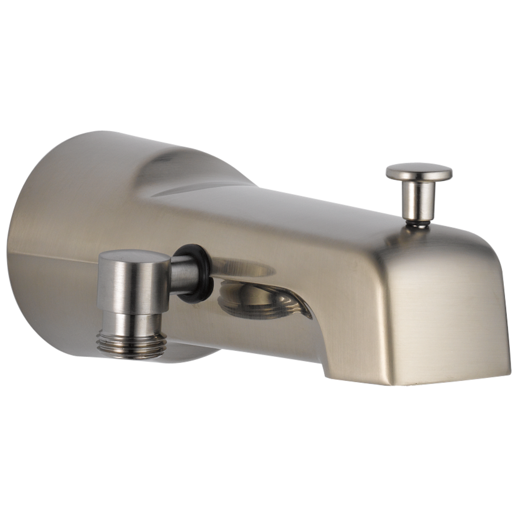 Caño de bañera de acero inoxidable Delta con desviador universal U1010-SS-PK