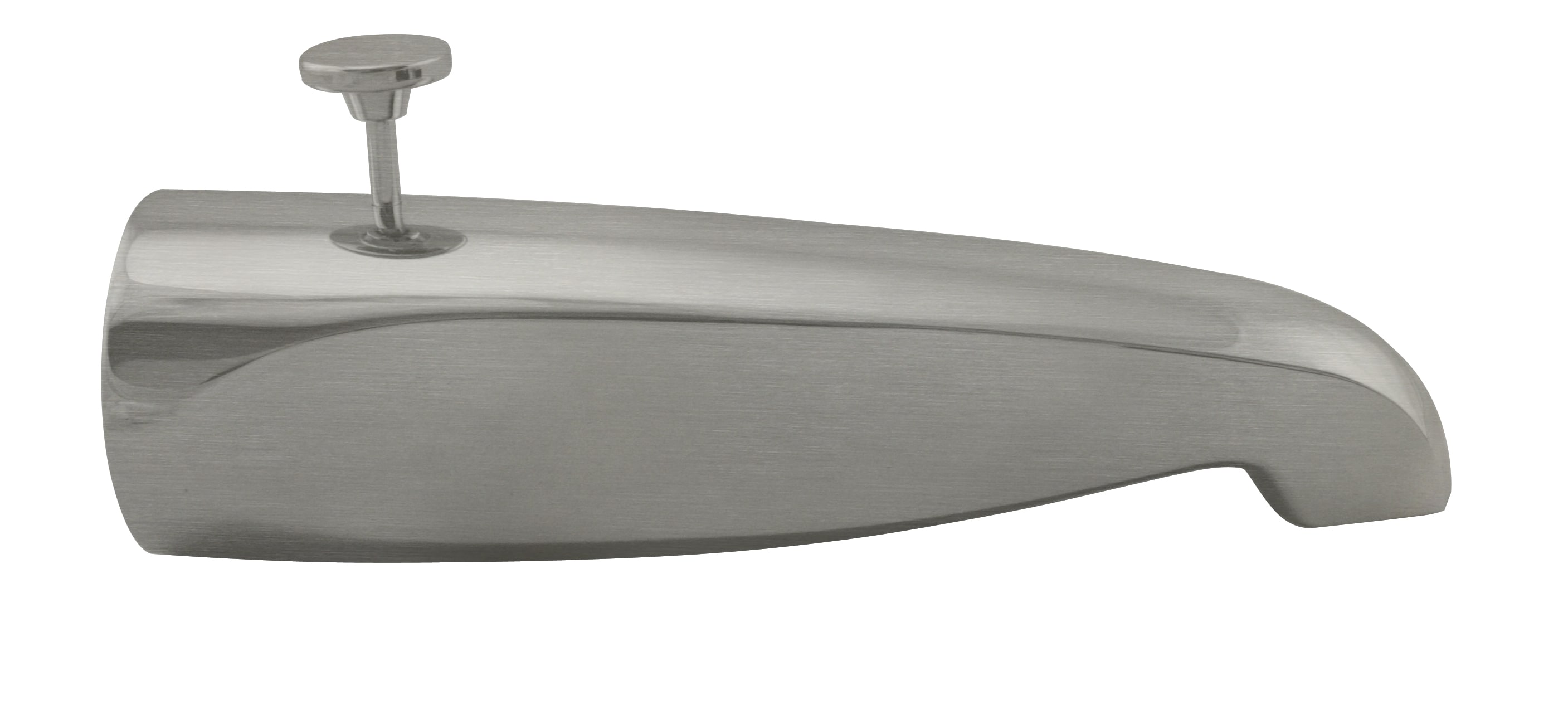 Caño de bañera con desviador de níquel satinado WESTBRASS D3111-07