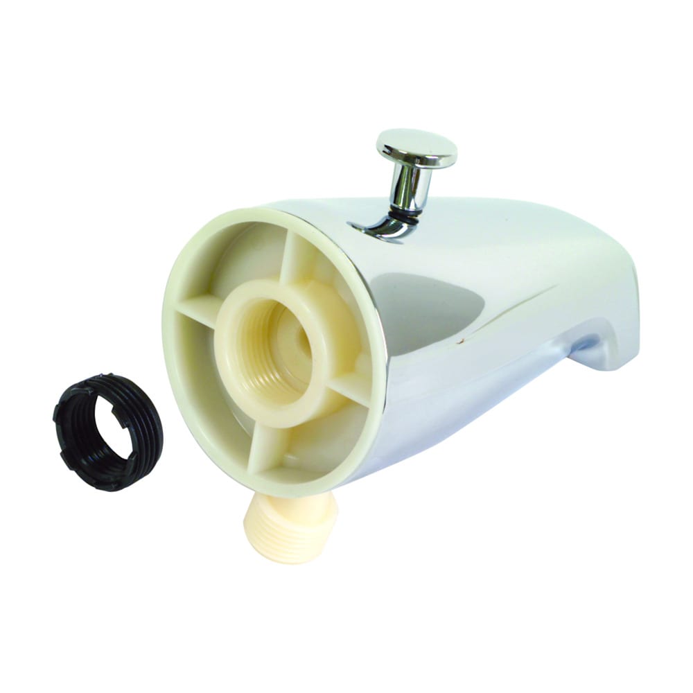 Caño de Bañera Cromado con Desviador Universal EZ-FLO 15086