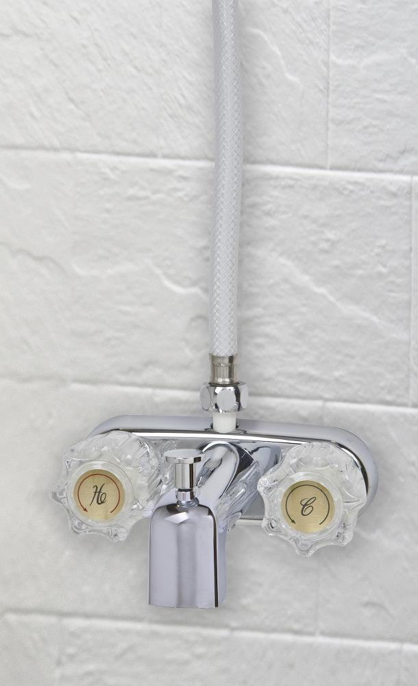 Caño para bañera de ajuste universal con diverter en cromo pulido Road & Home RVP031