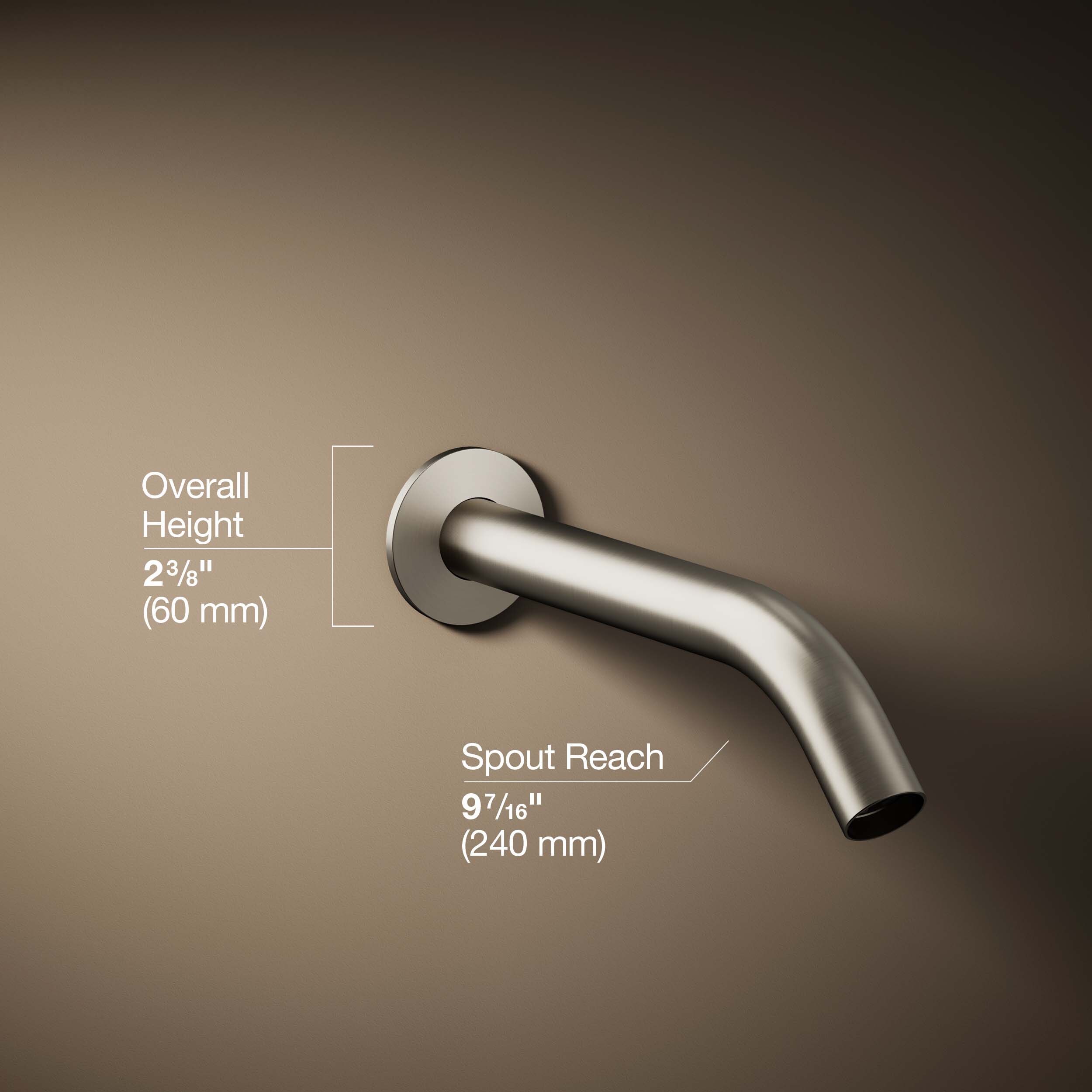 Caño para bañera KOHLER en níquel cepillado vibrante (Incluye roseta) K-77999-BN