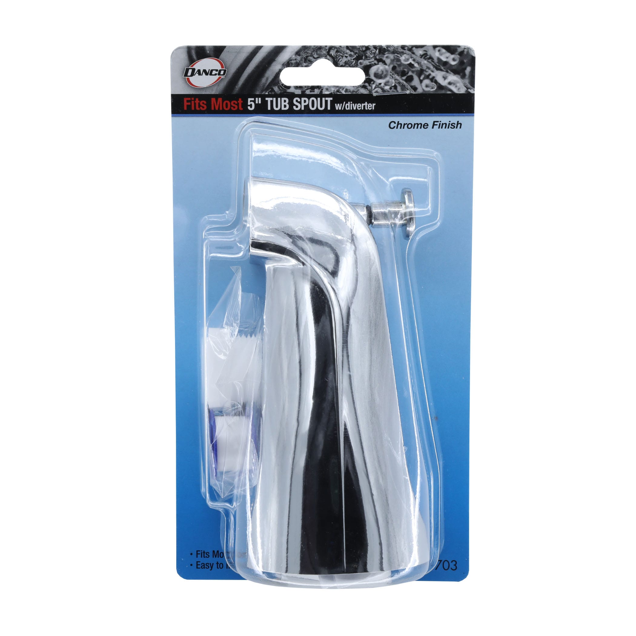 Caño para tina cromado con desviador universal Danco 88703