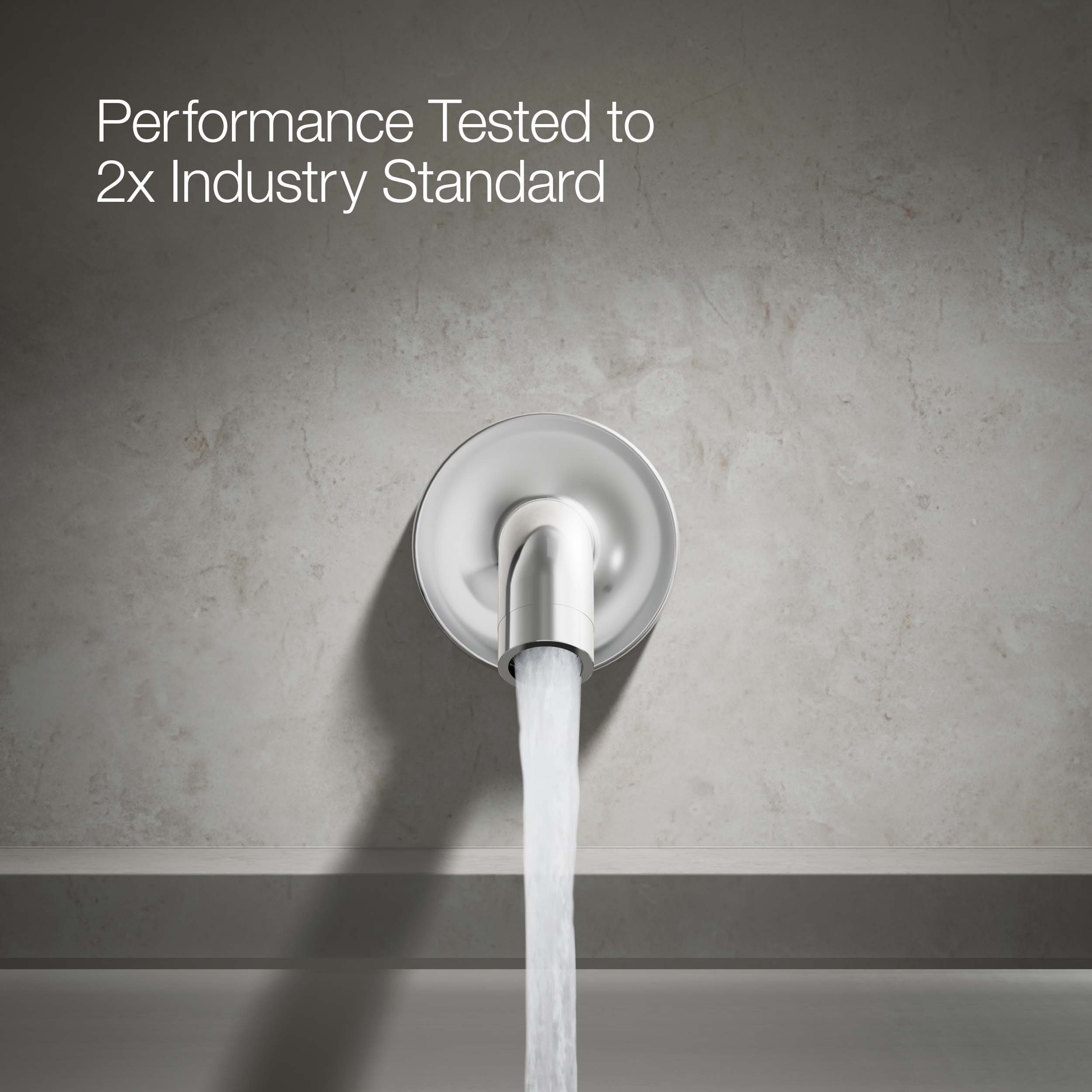Caño de bañera de montaje en pared en cromo pulido estilo purista KOHLER - Modelo Universal 14426-CP