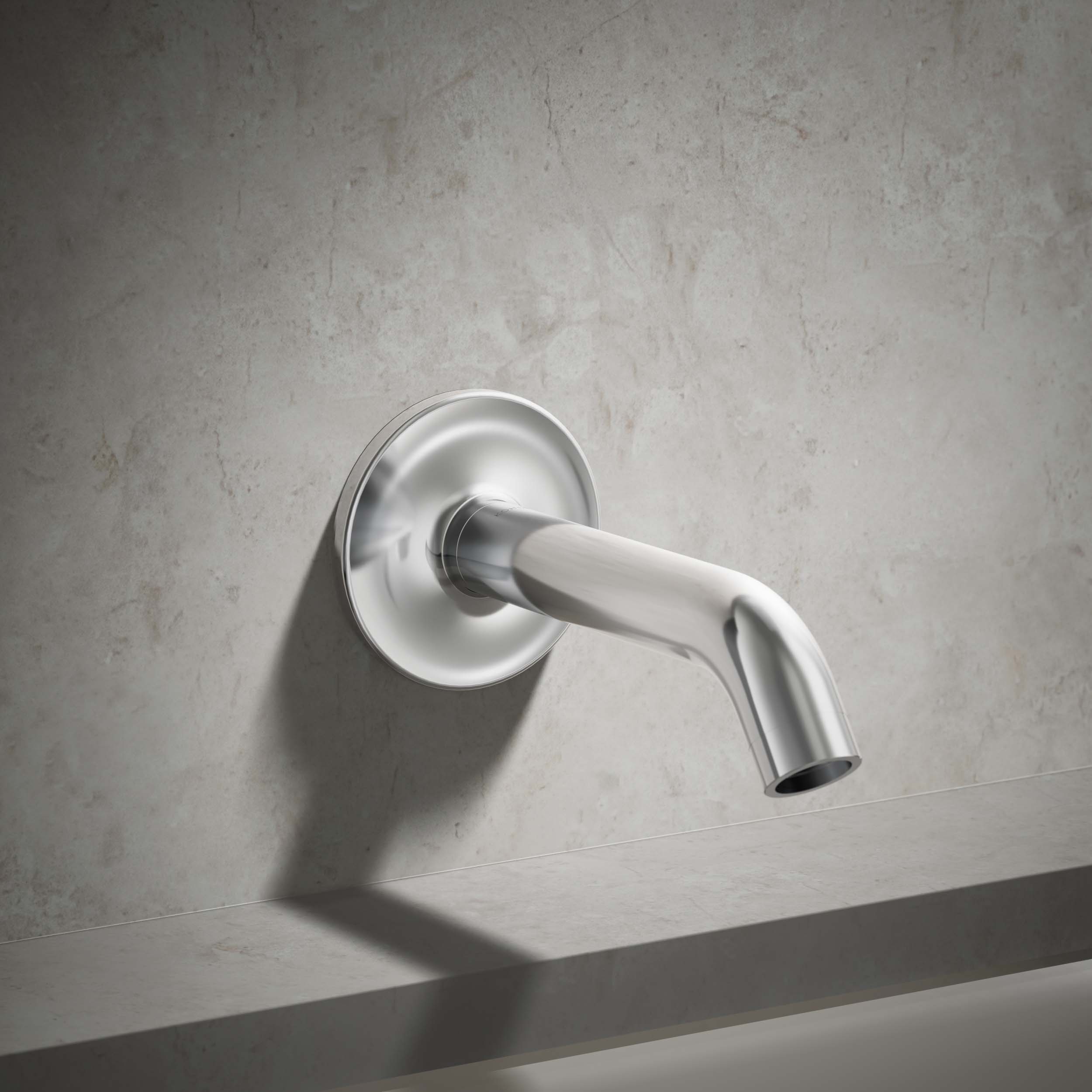 Caño de bañera de montaje en pared en cromo pulido estilo purista KOHLER - Modelo Universal 14426-CP