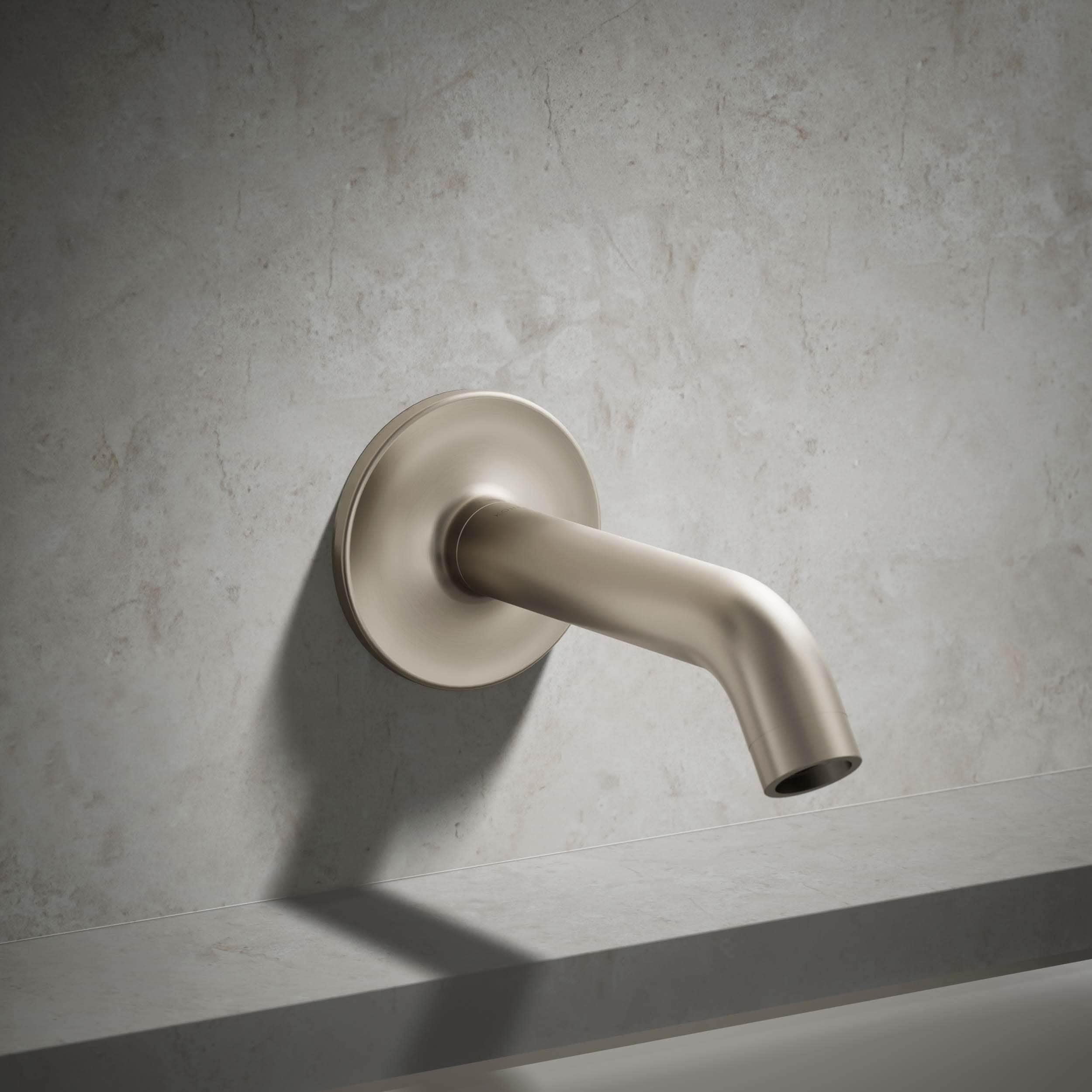 Caño de bañera para montaje en pared KOHLER Purist en Níquel Cepillado Vibrante de Ajuste Universal 14426-BN