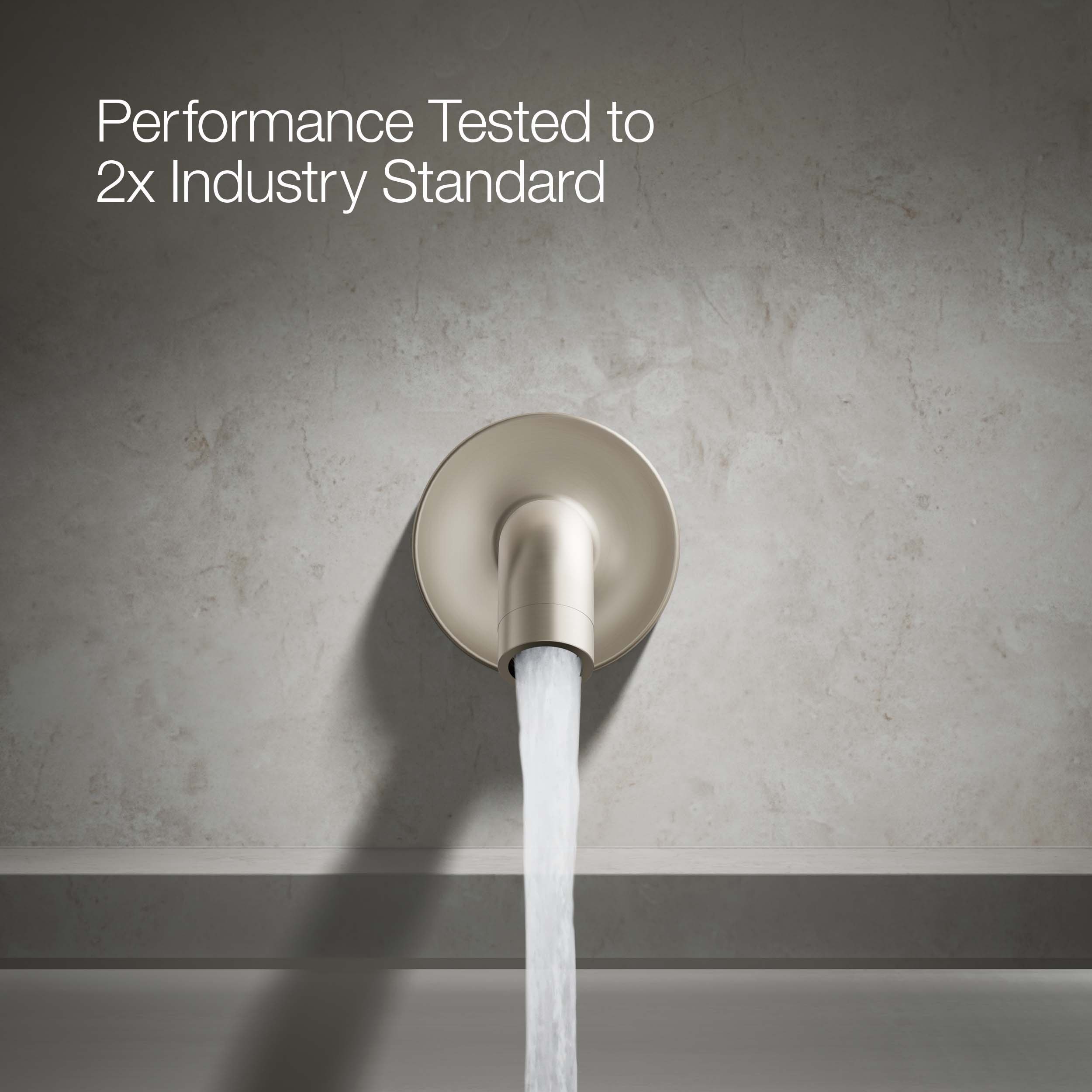 Caño de bañera para montaje en pared KOHLER Purist en Níquel Cepillado Vibrante de Ajuste Universal 14426-BN