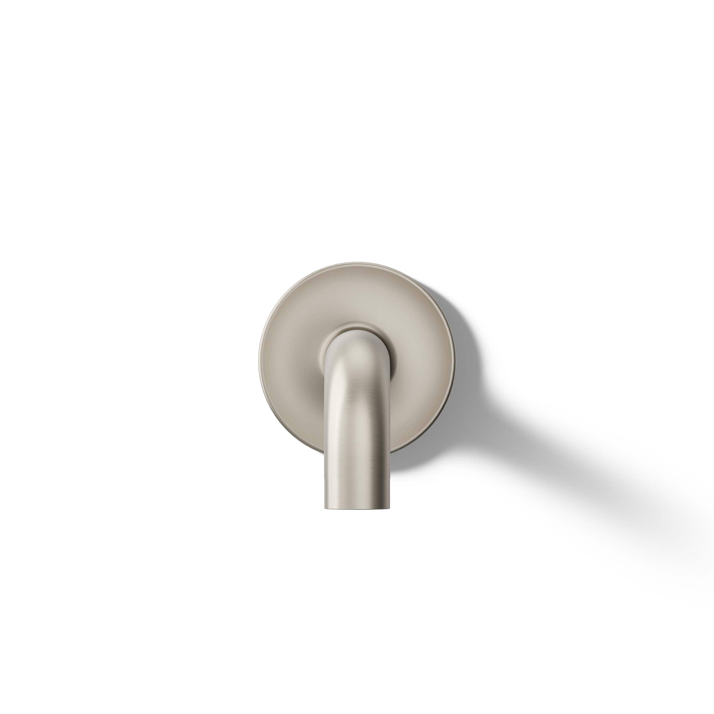 Caño para bañera de montaje en pared en níquel cepillado vibrante Purist de KOHLER con ajuste universal 14427-BN