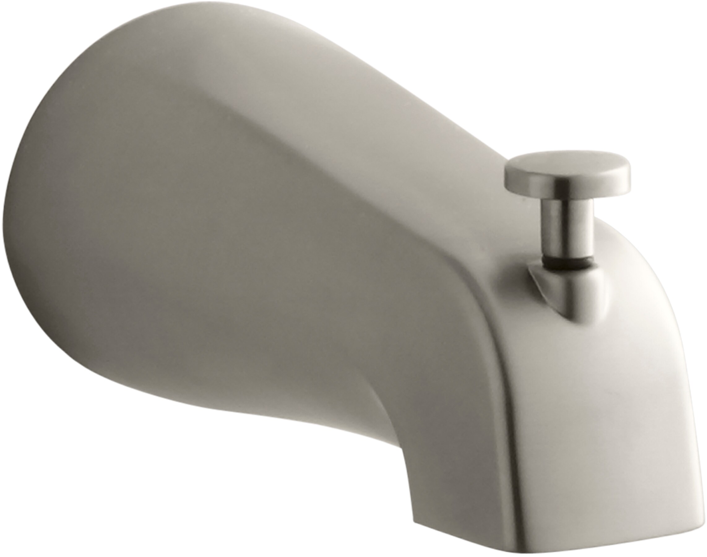 Caño para bañera con desviador de ajuste universal en níquel cepillado brillante KOHLER