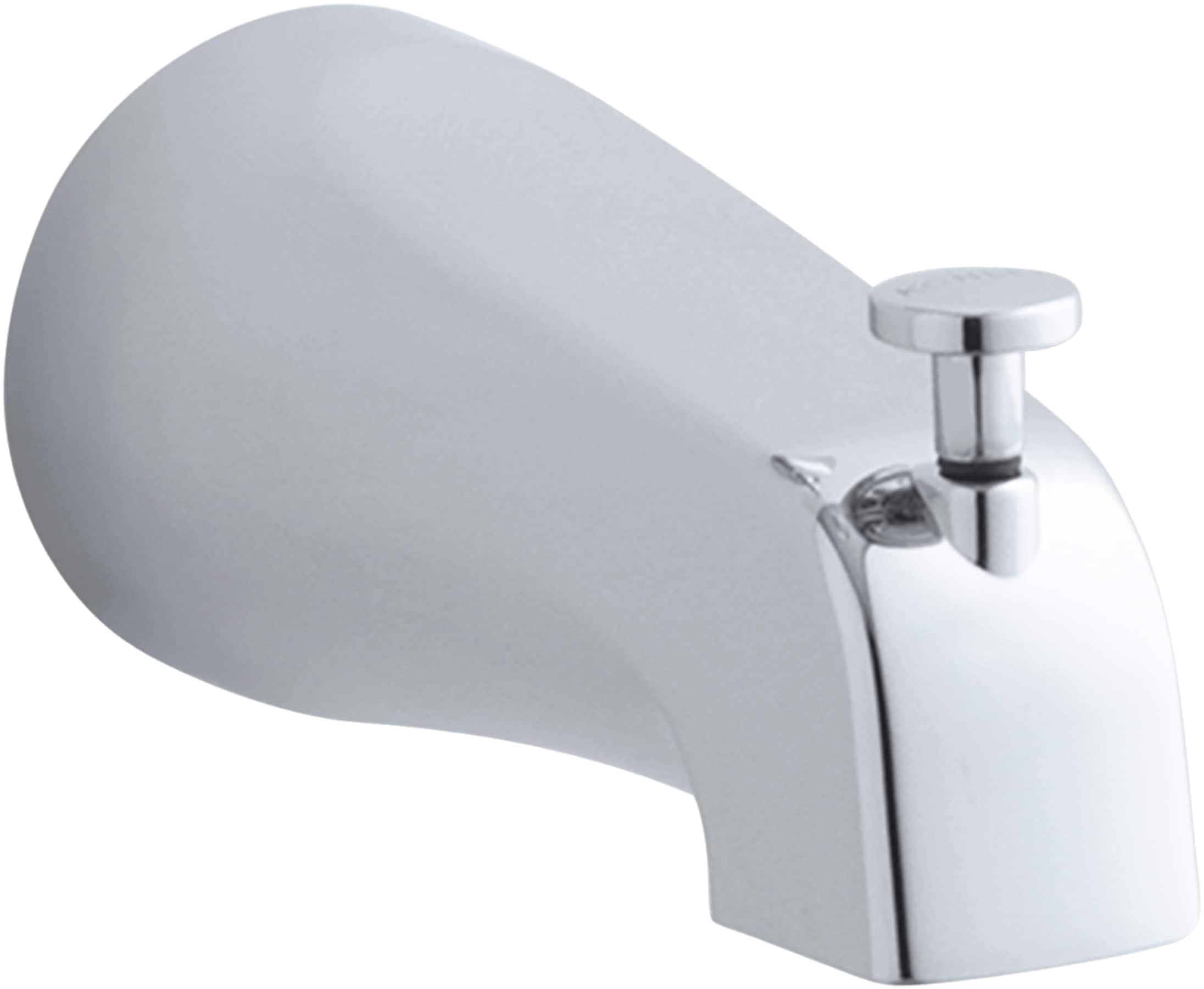 Caño de bañera universal en acabado cromo pulido con desviador - KOHLER 389-CP