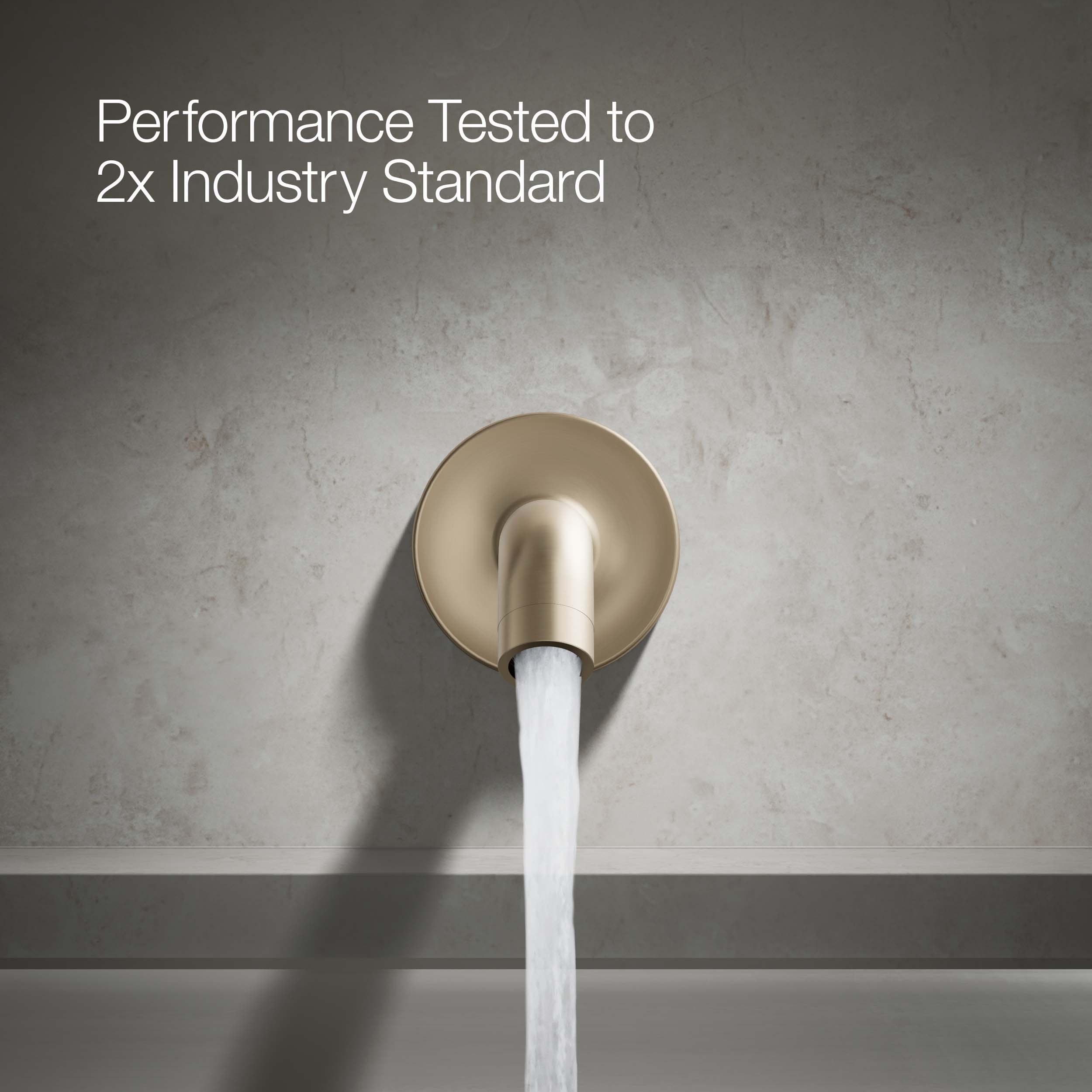 Caño para Bañera de Montaje en Pared en Bronce Cepillado Vibrante Purist de KOHLER