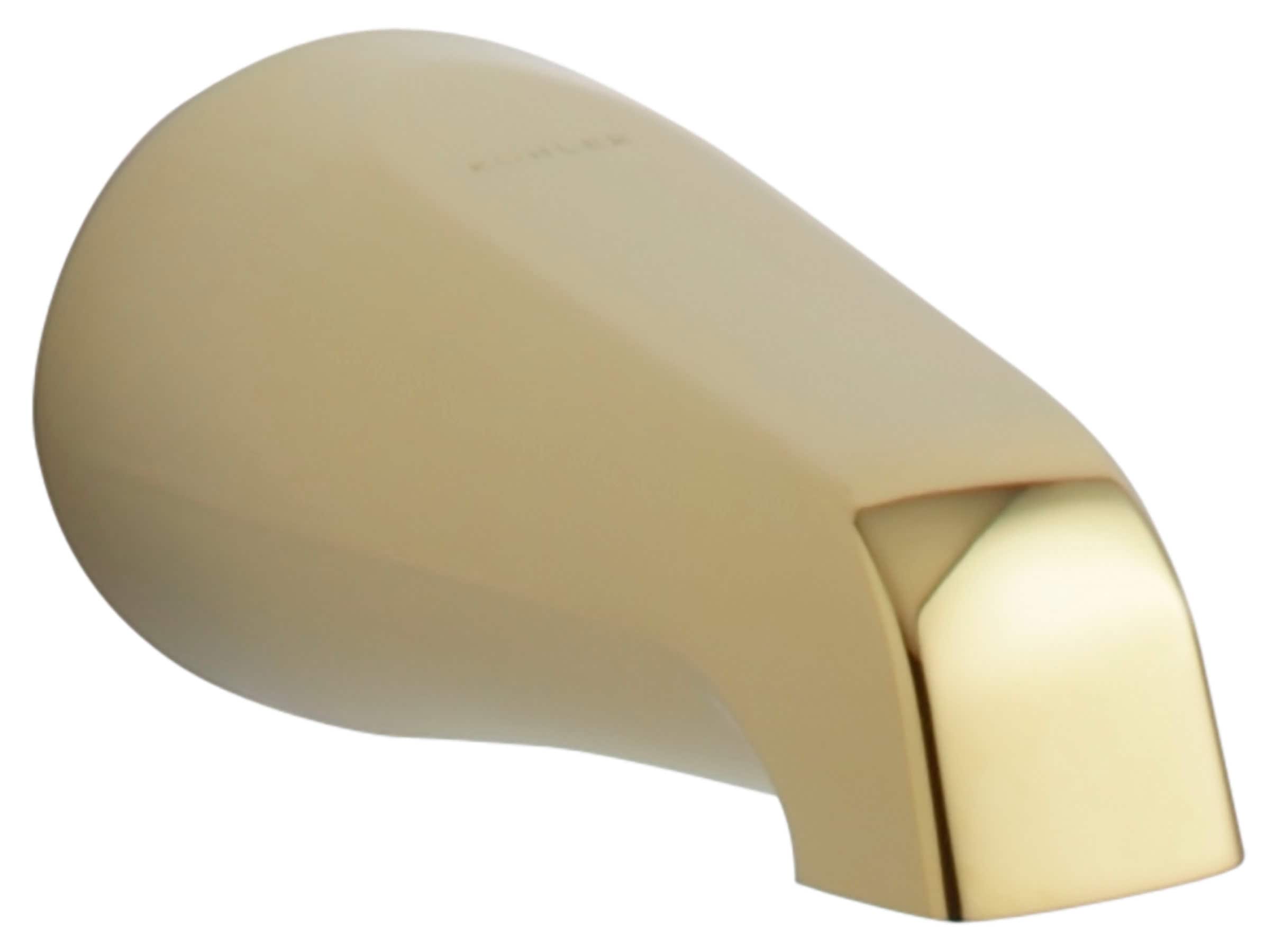 Caño de bañera de montaje en pared de latón pulido vibrante Devonshire de KOHLER Universal Fit 373-PB