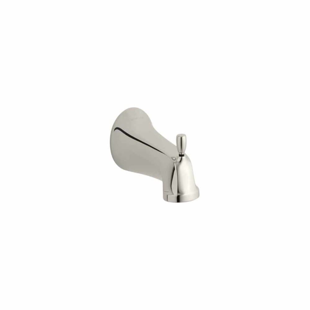 Caño para bañera con desviador en níquel pulido vibrante de ajuste universal KOHLER 10589-SN